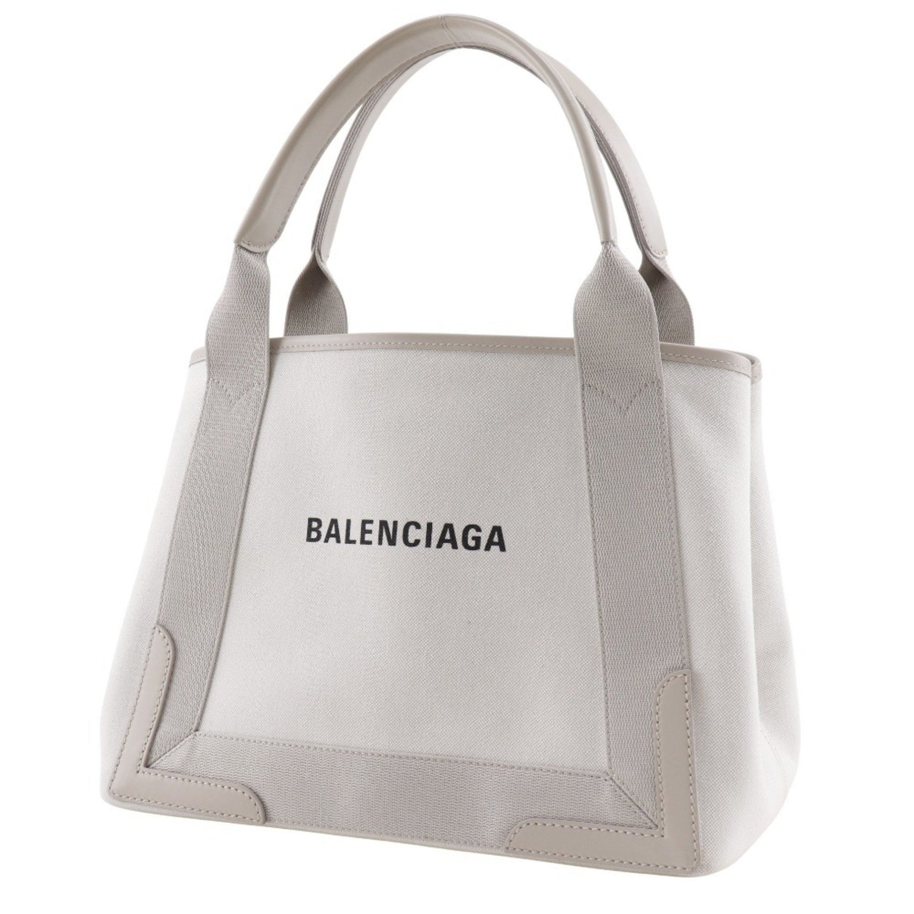 Balenciaga Navy Cabas S Tote Bag Light Gray Canvas, Unisex