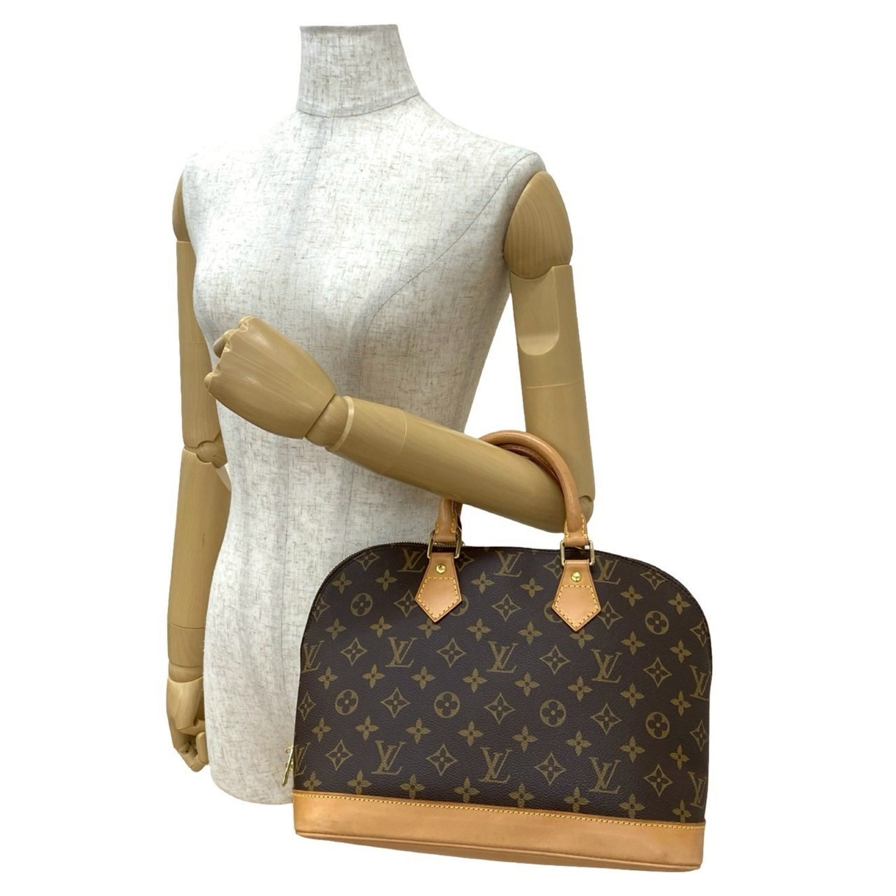 LOUIS VUITTON Vintage Alma PM Monogram Leather Handbag/Boston Bag