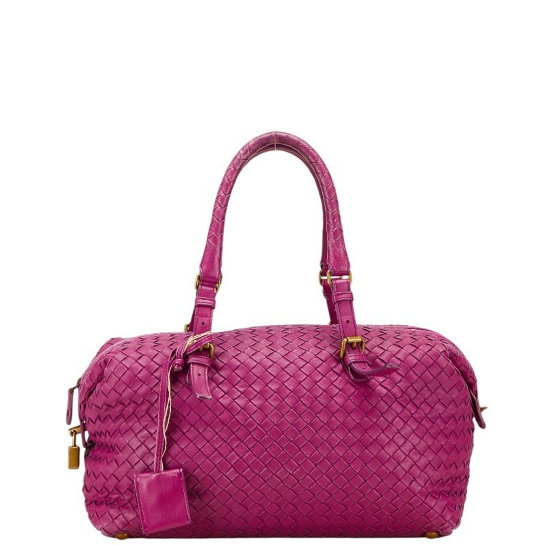Bottega Veneta Intrecciato Handbag Mini Boston Bag Leather BOTTEGAVENETA