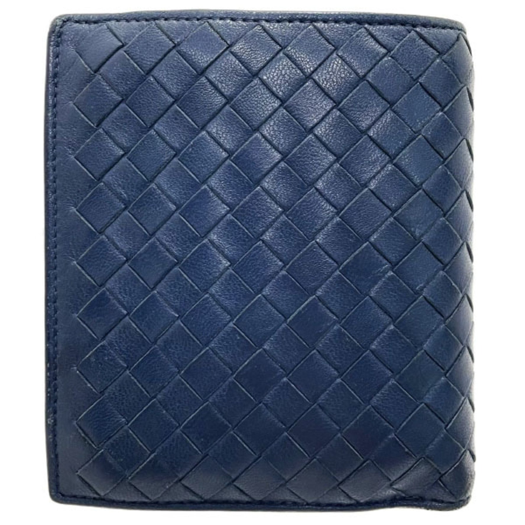 Bottega Veneta Intrecciato Leather Bi-fold Wallet in Blue and BOTTEGA VENETA Mesh Compact