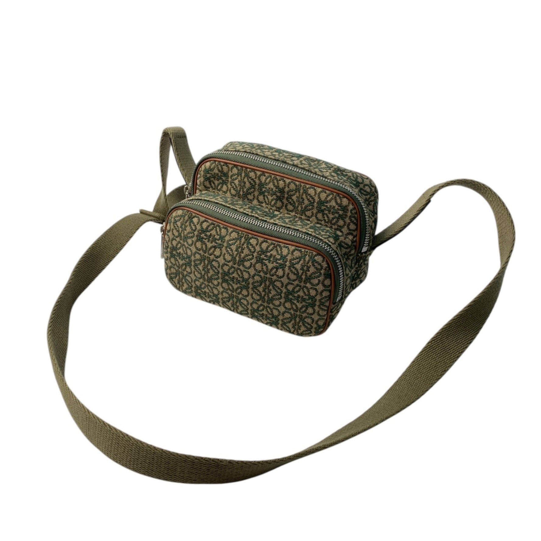 LOEWE Anagram Camera Bag Mini Green Shoulder Crossbody