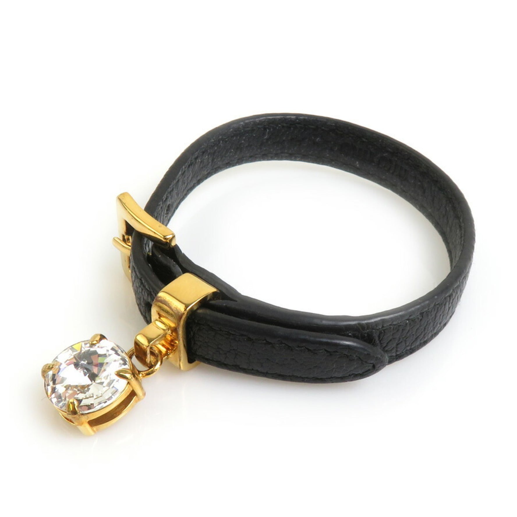 Miu Miu Miu MIUMIU Bracelet Leather Stone Bijou