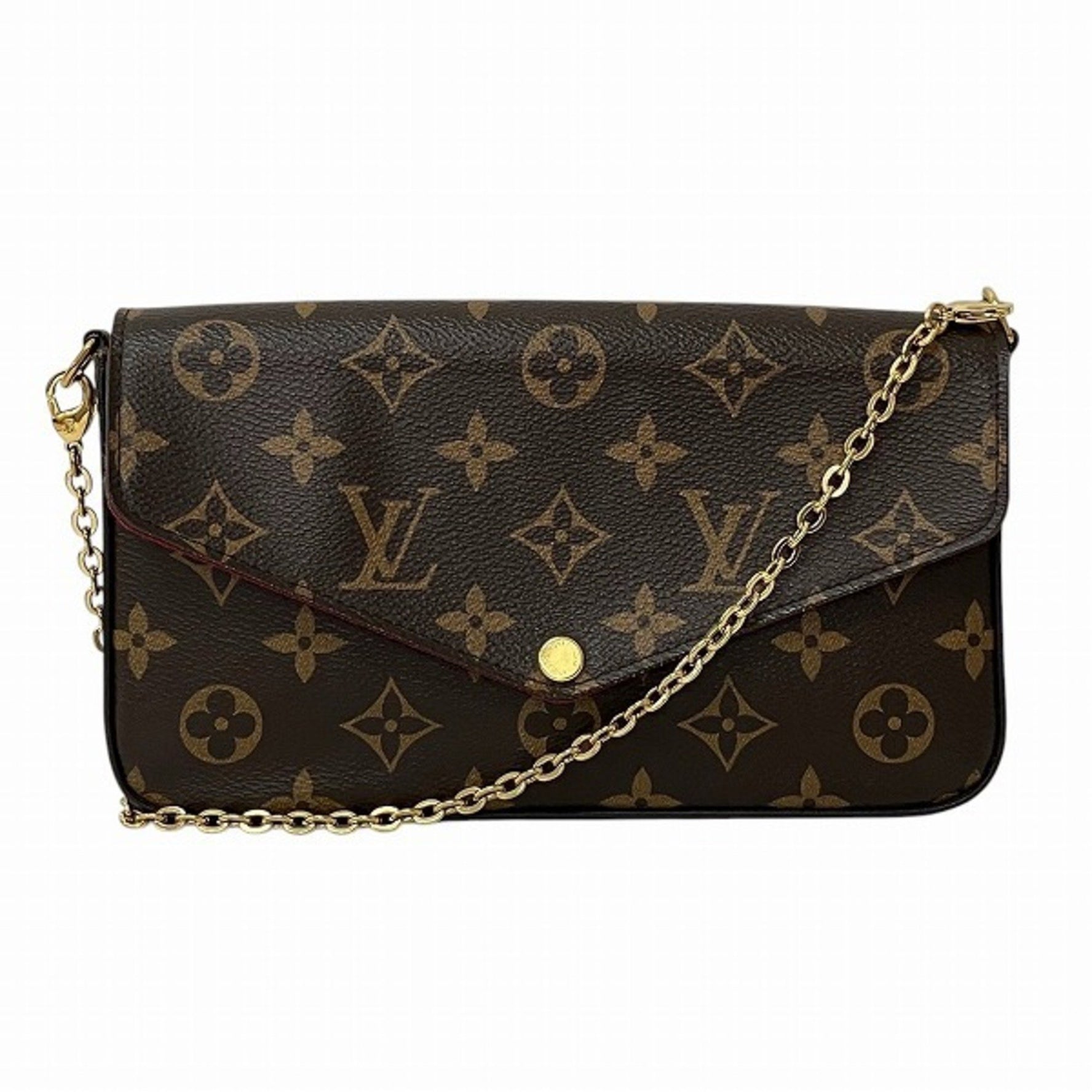 Louis Vuitton Monogram Pochette Felicie Chain Wallet Bag Shoulder