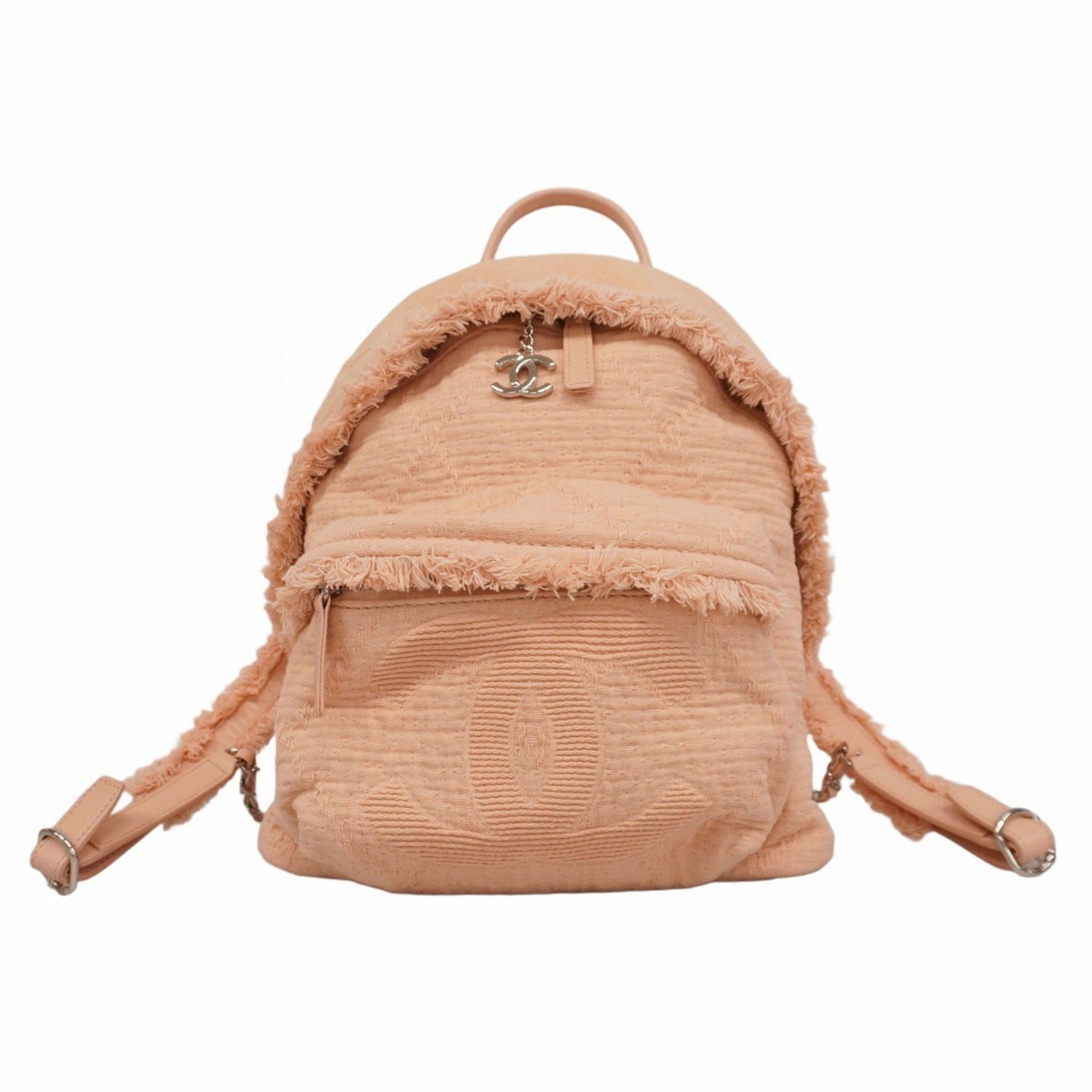 Chanel Backpack/Daypack Canvas Pink Women's