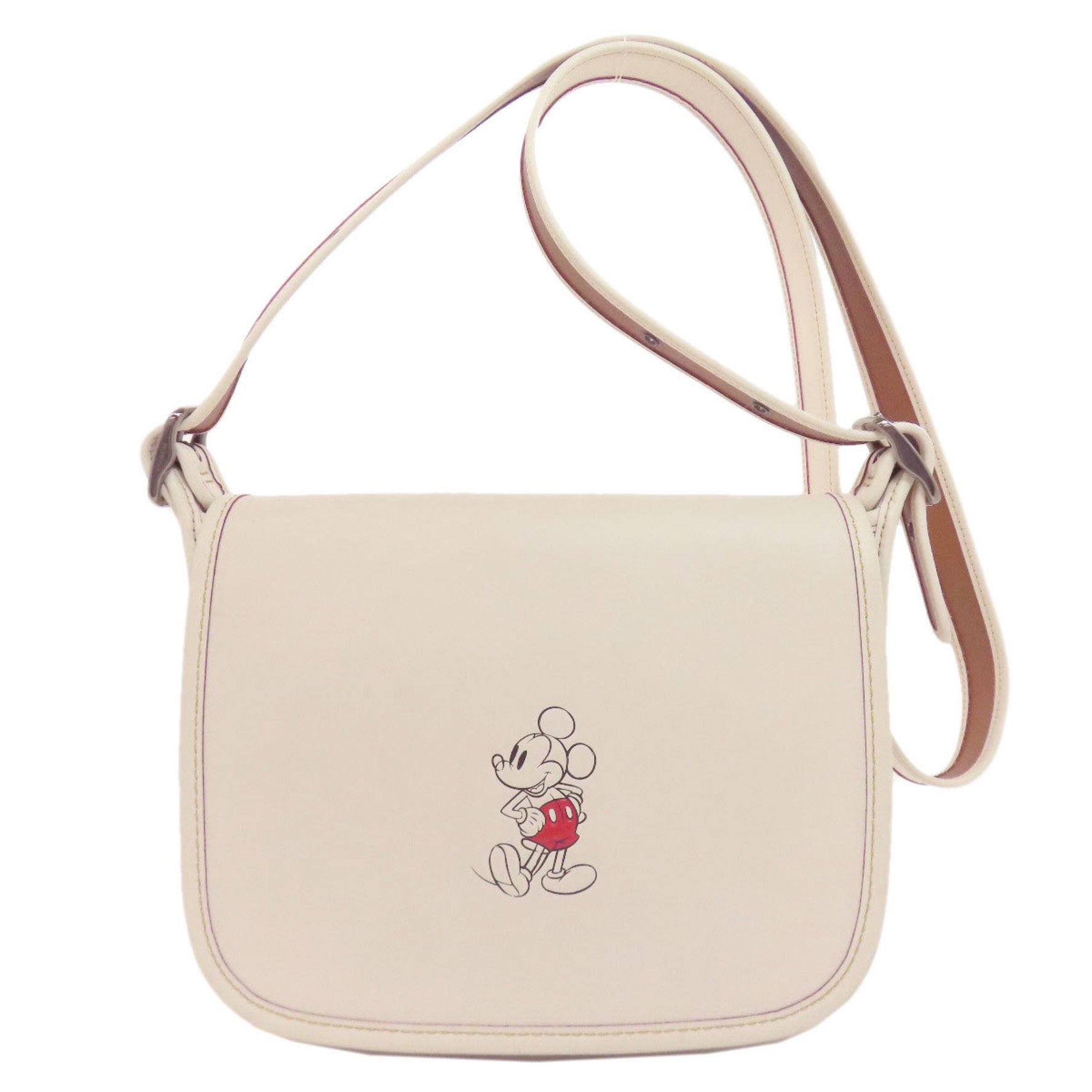 Coach Mickey Mouse Shoulder Bag Leather