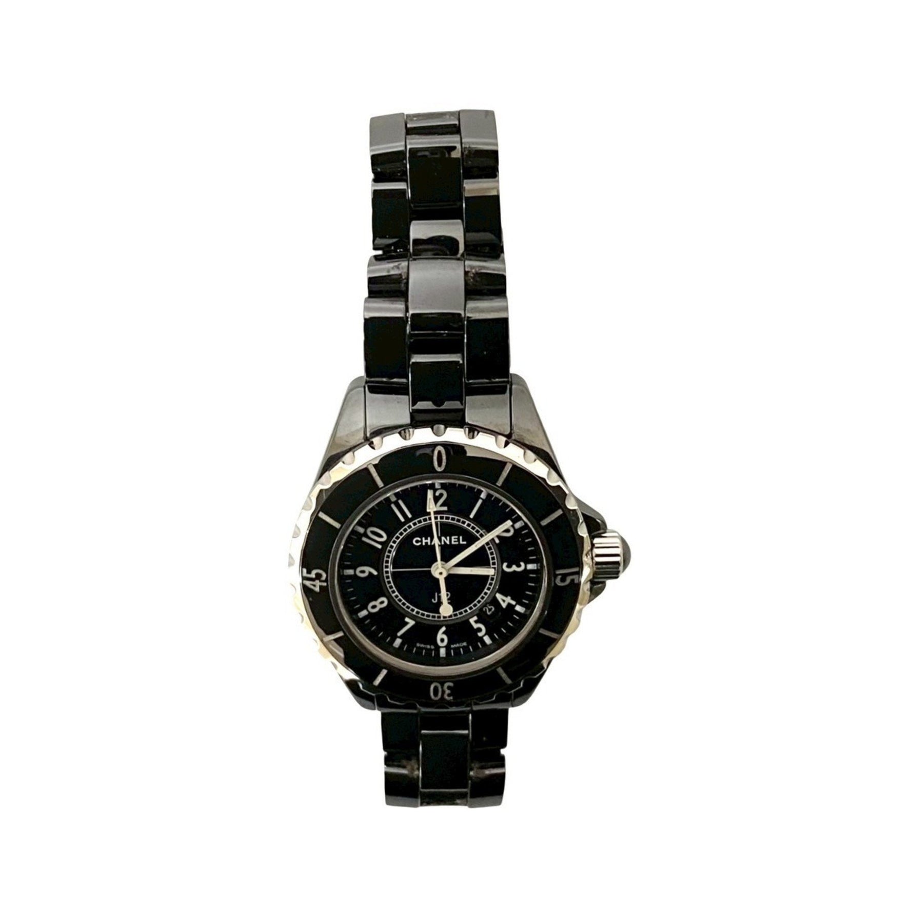 CHANEL J12 Quartz Automatic Stainless Steel and Ceramic Watch for Men, Black,