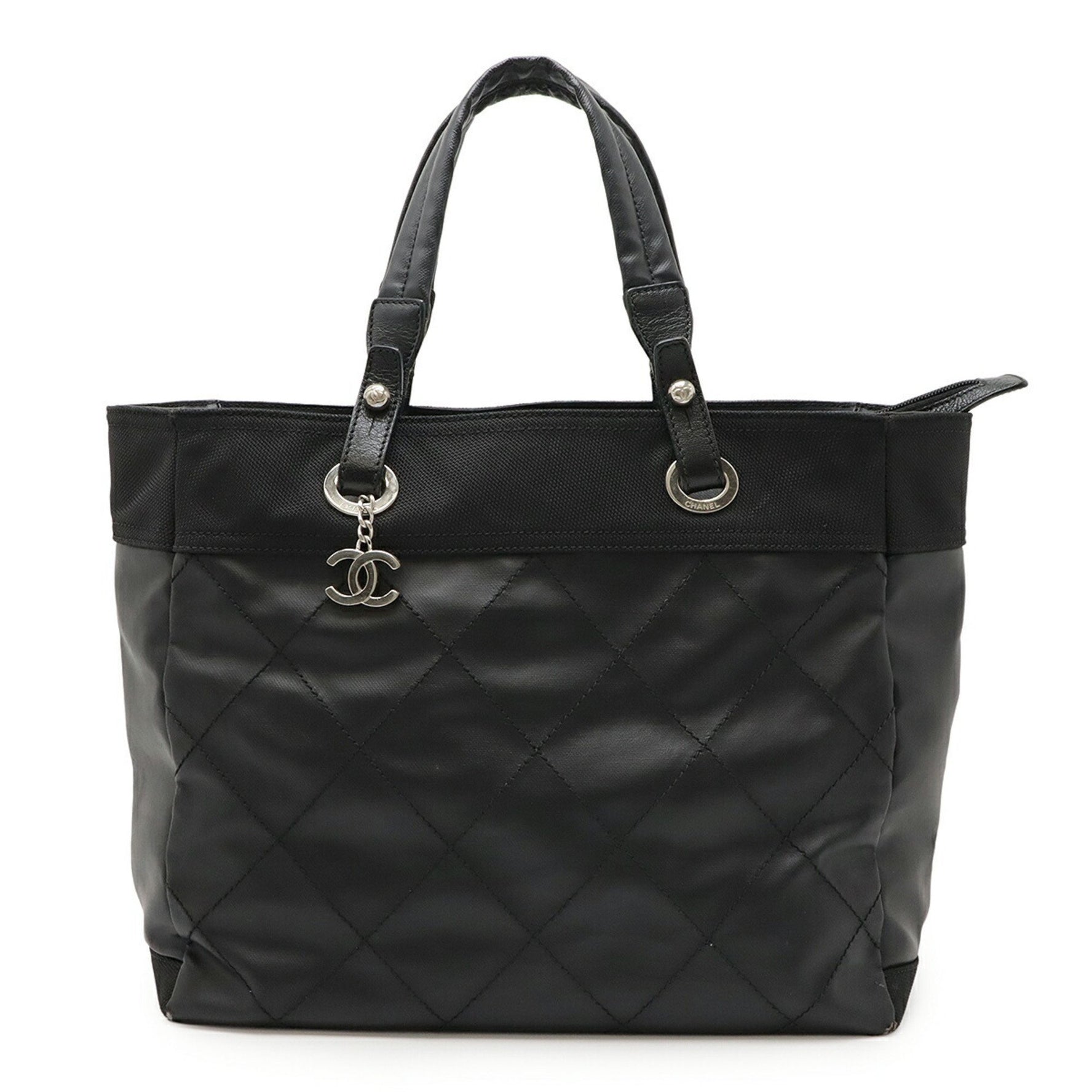 CHANEL Paris-Biarritz Tote MM Bag, Handbag, Coated Canvas
