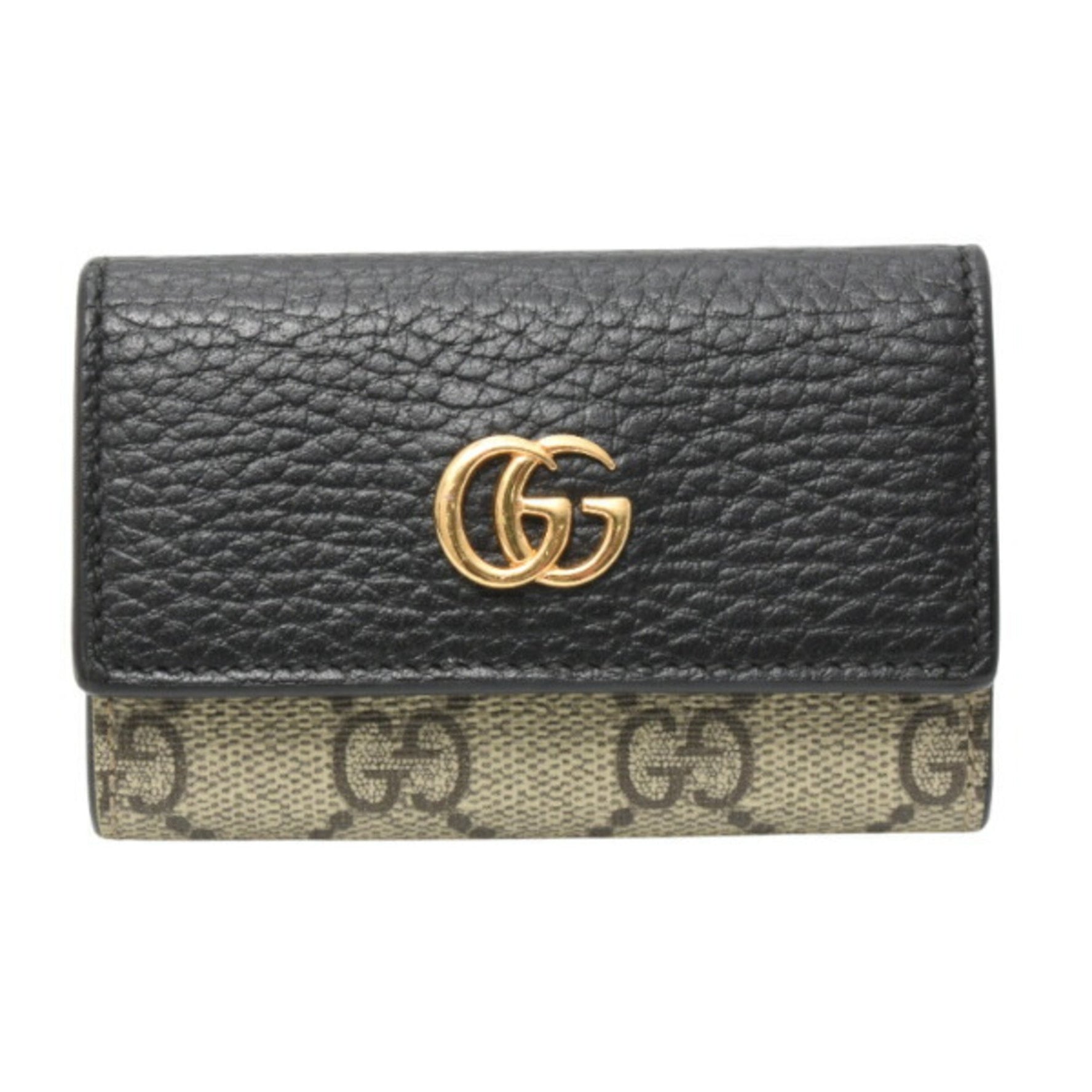 Gucci Case GG Supreme Leather, Beige Black