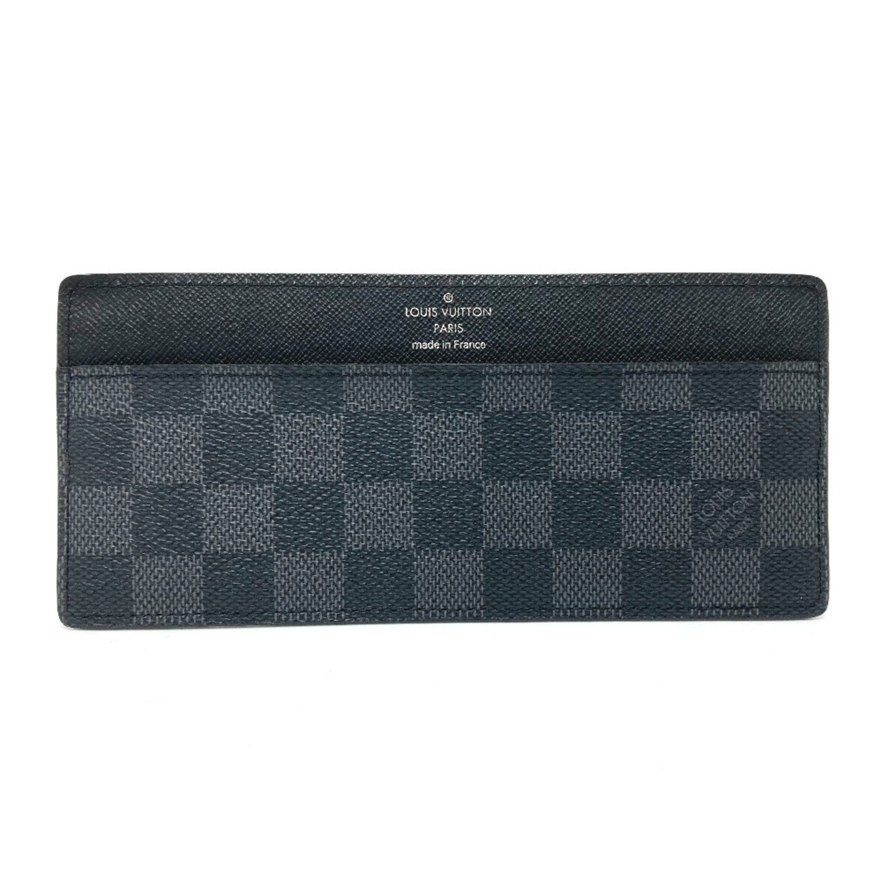 LOUIS VUITTON Damier Graphite Card Case in Canvas, Men's, Black