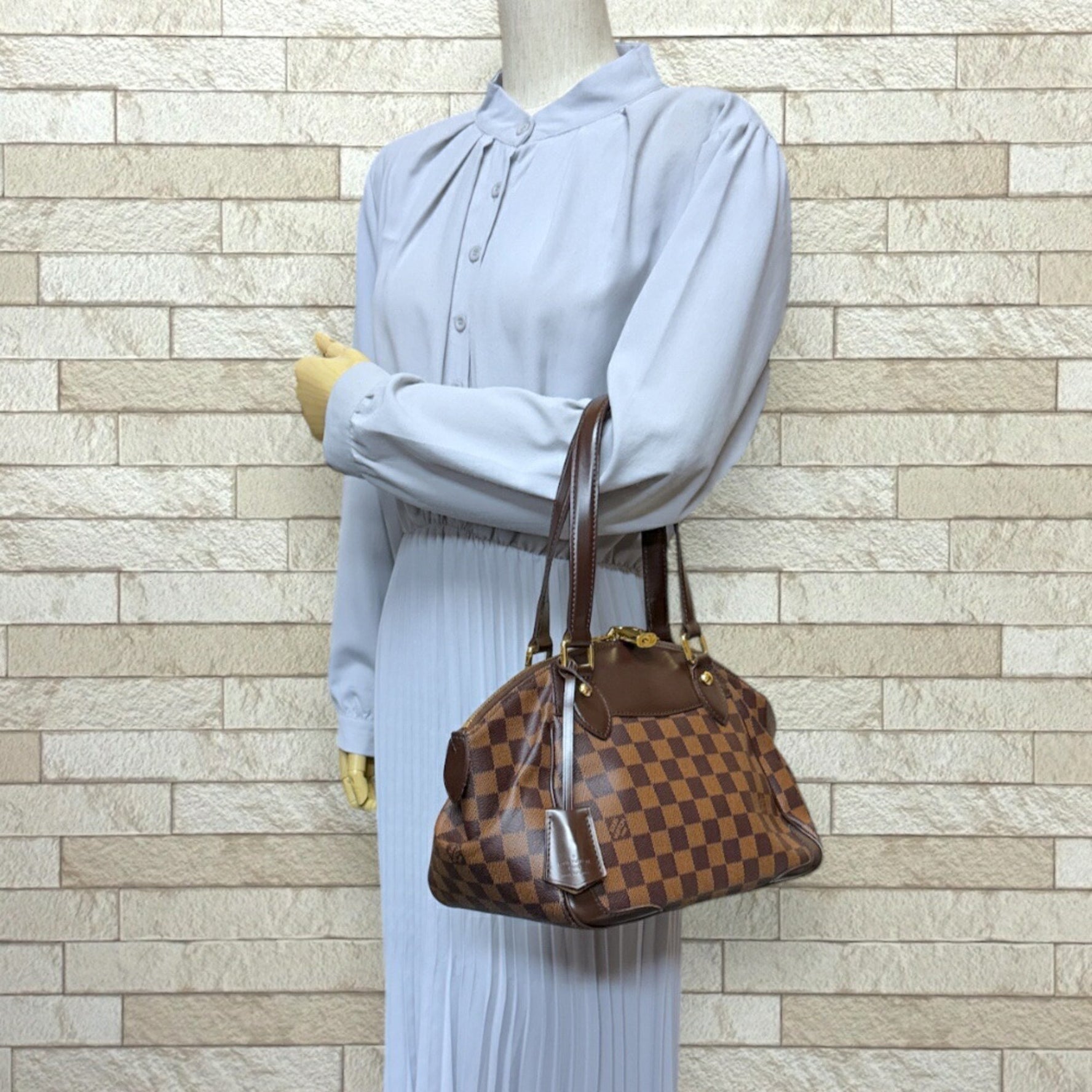 Louis Vuitton Verona MM Damier Handbag Canvas N41117 Brown Women's LOUIS VUITTON