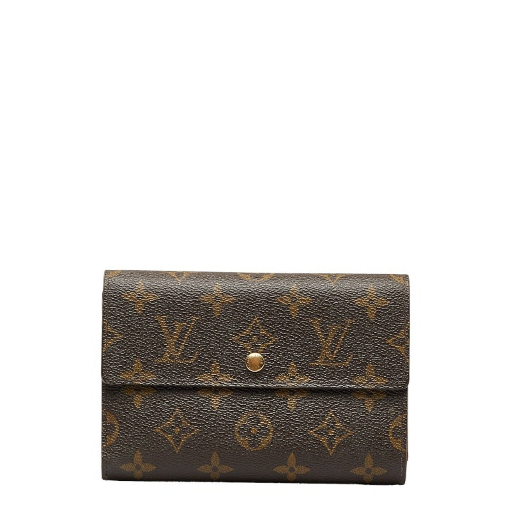Louis Vuitton Monogram Porte Tresor Etui Papier Long Wallet PVC Leather