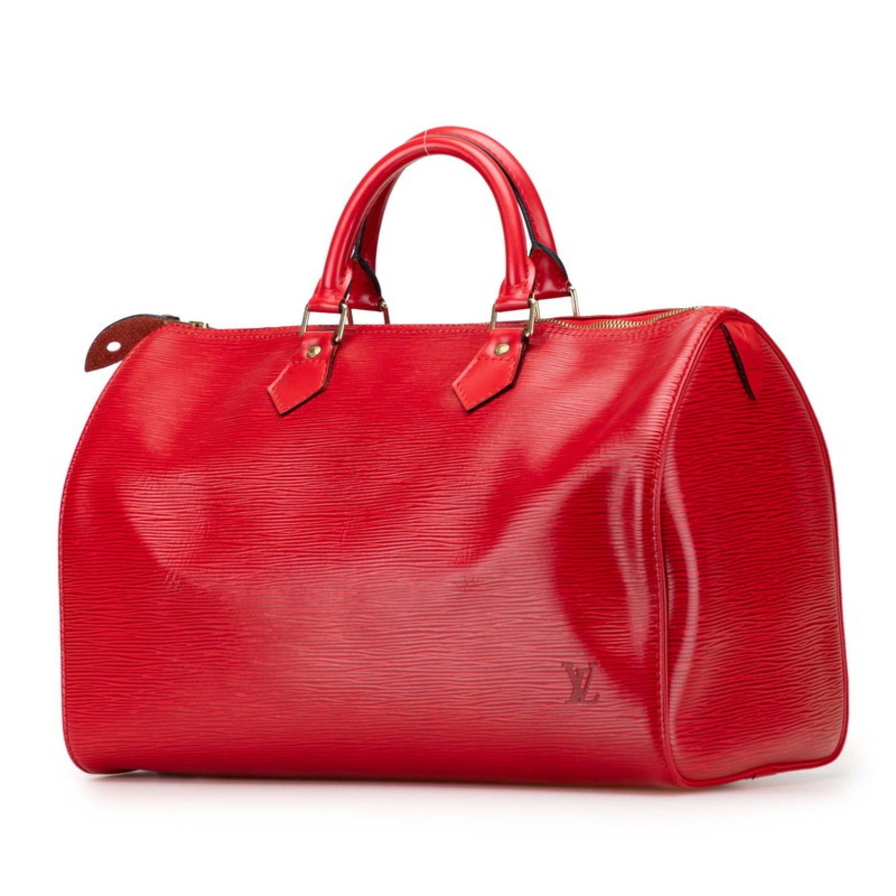 Louis Vuitton Epi Speedy 35 Handbag/Boston Bag Castilian Red Leather LOUIS VUITTON