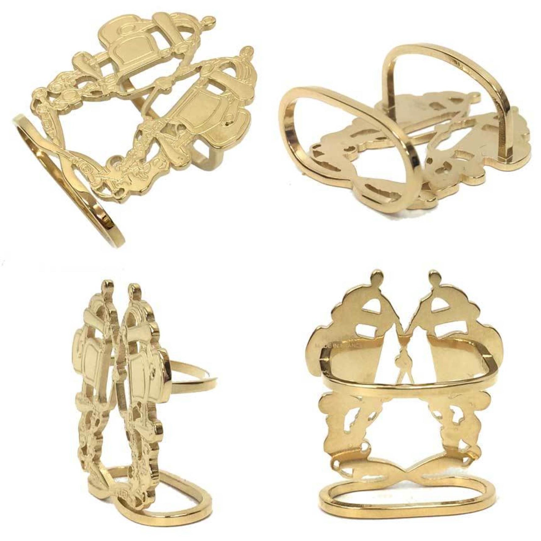 Hermes Scarf Ring 70 Brides de Gala H603583 Gold Color
