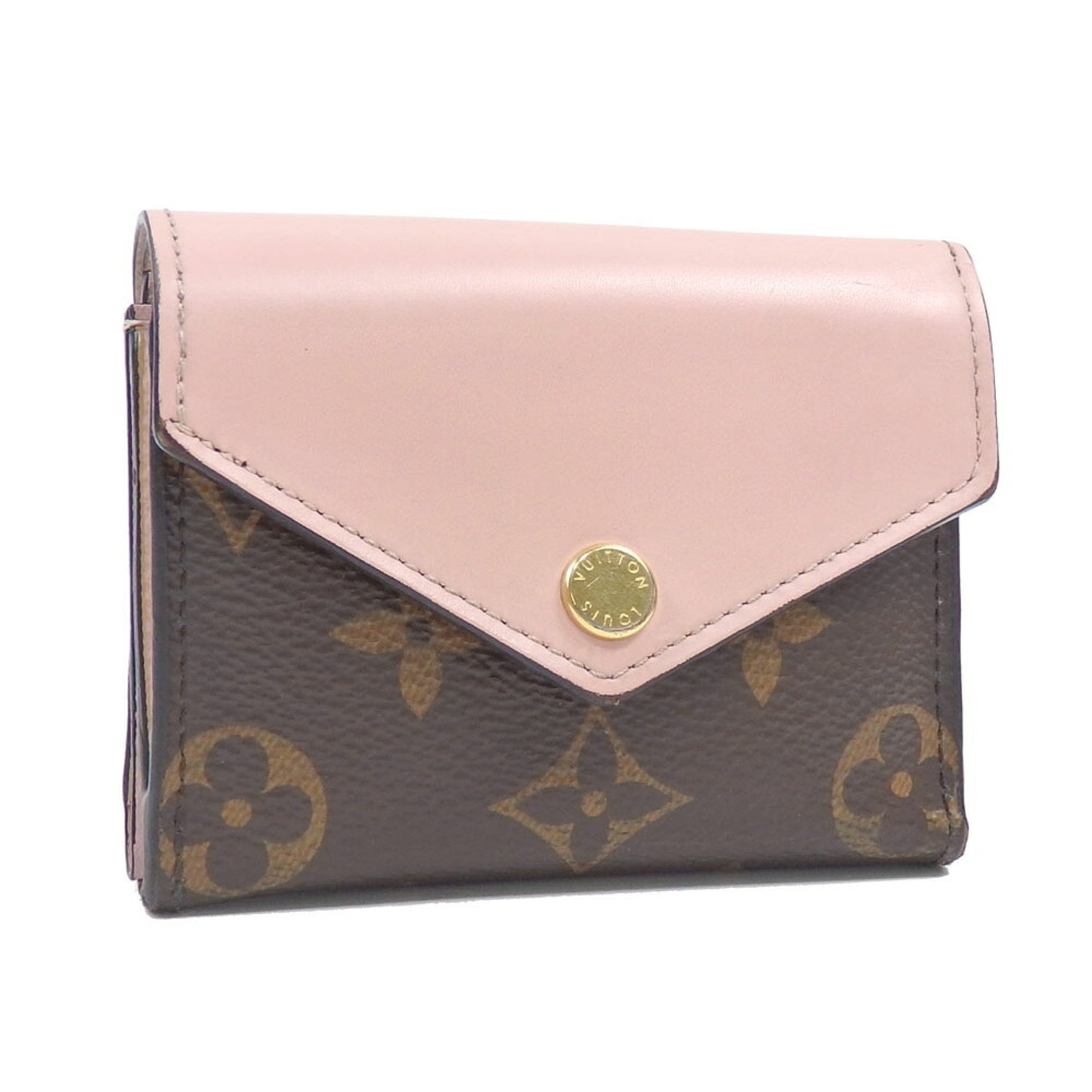 Louis Vuitton Monogram Zoe Tri-fold Wallet, Women's, M62933, Rose Ballerine