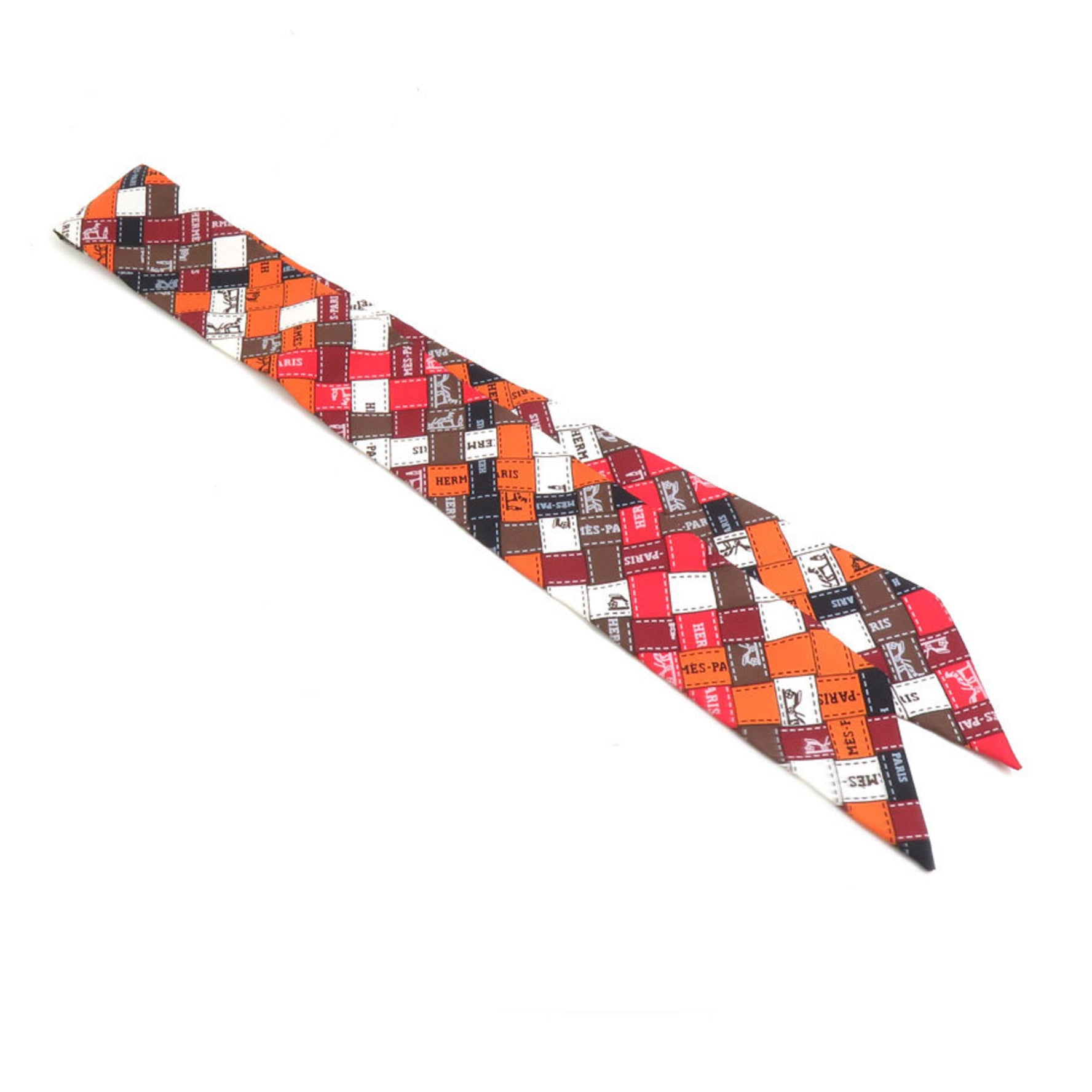Hermes Scarf/Muffler Twilly Silk Multicolor