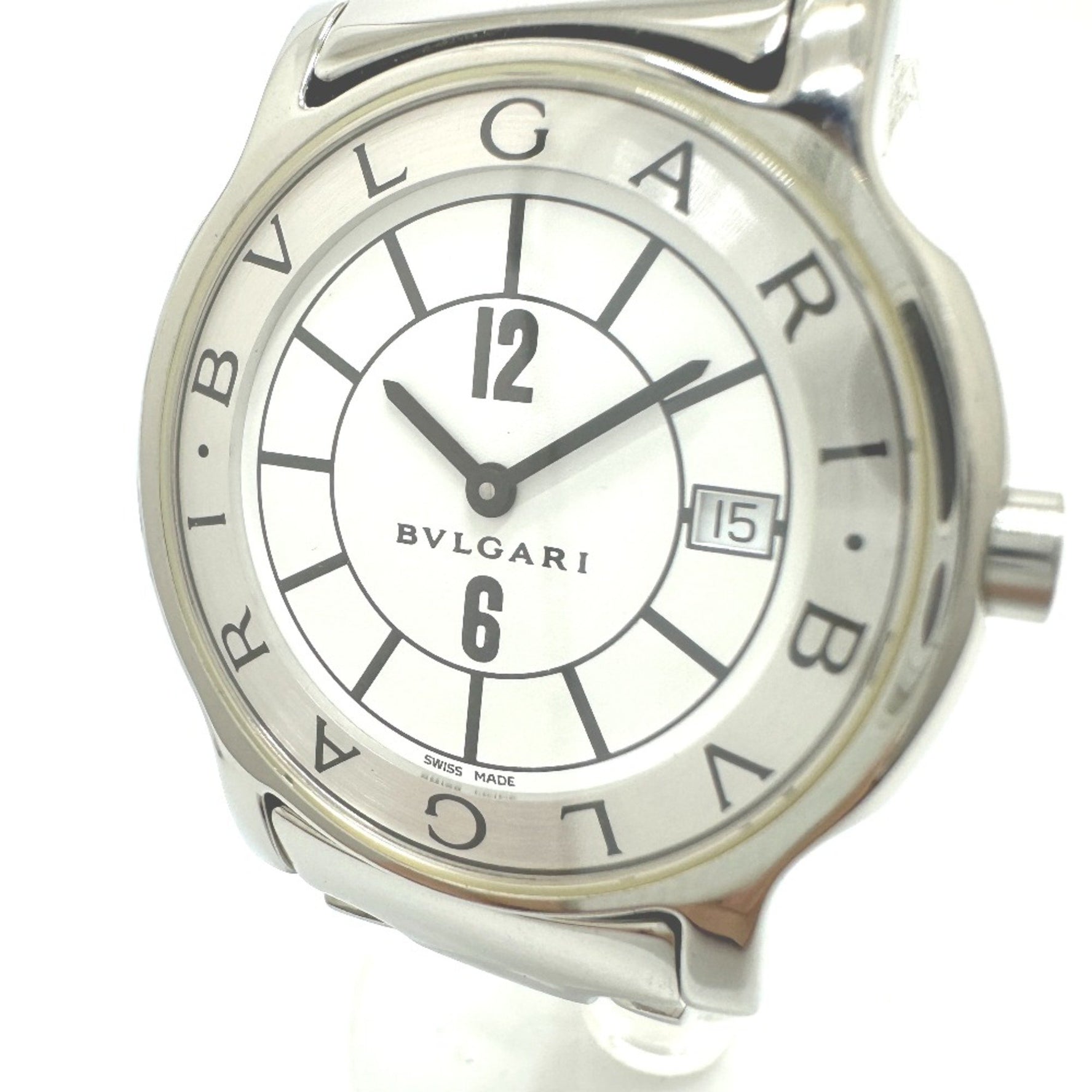 Bvlgari ST35S Quartz date Wristwatch Silver