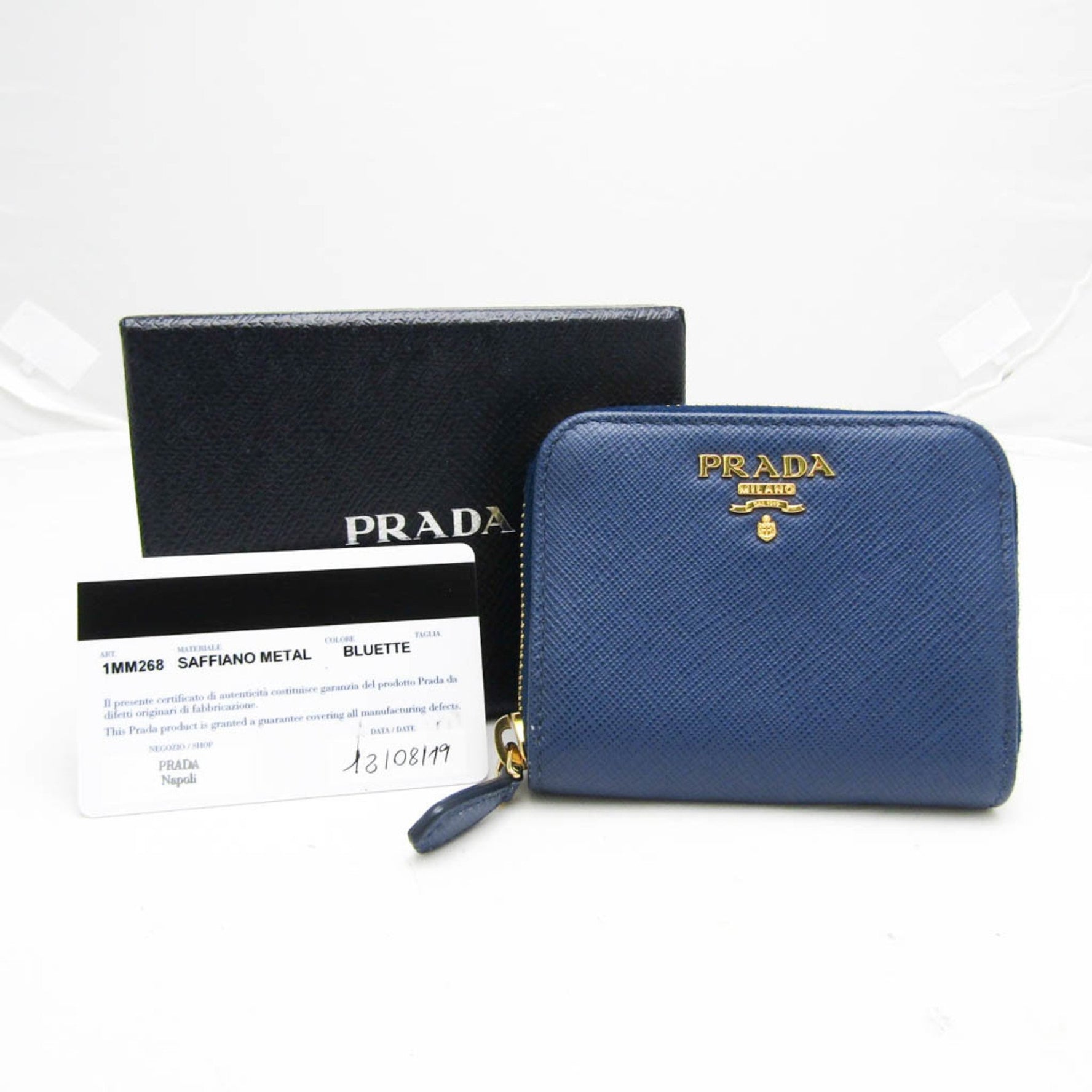 Prada SAFFIANO METAL Leather Coin Purse/coin Case