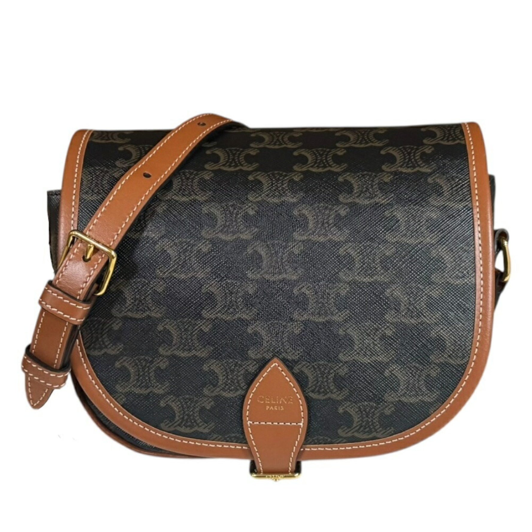 Celine Falco Medium Bag, Triomphe Shoulder PVC