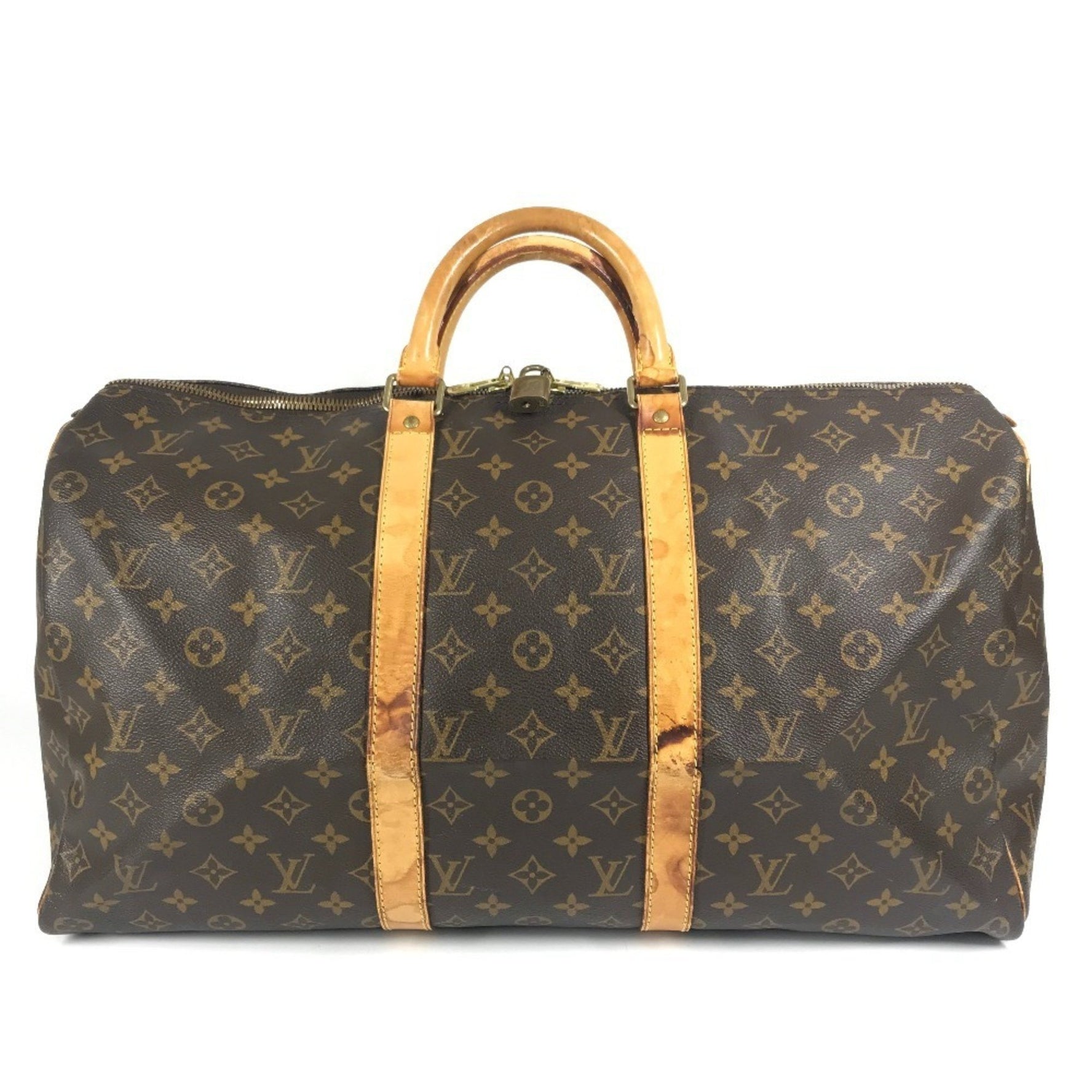 LOUIS VUITTON Monogram Keepall 50 Travel Bag, Handbag, Boston Canvas, Men's and