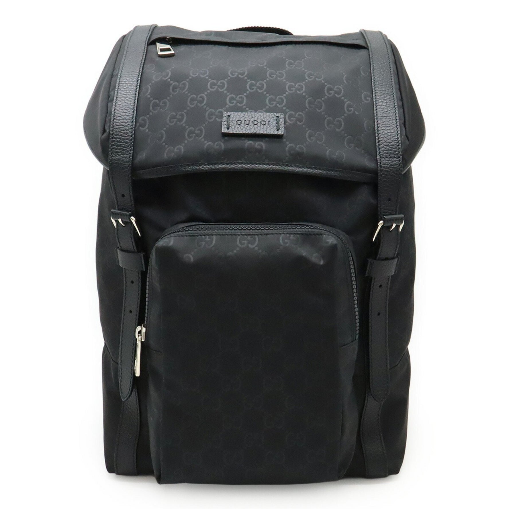 GUCCI GG Nylon Backpack, Rucksack, Daypack, and Leather