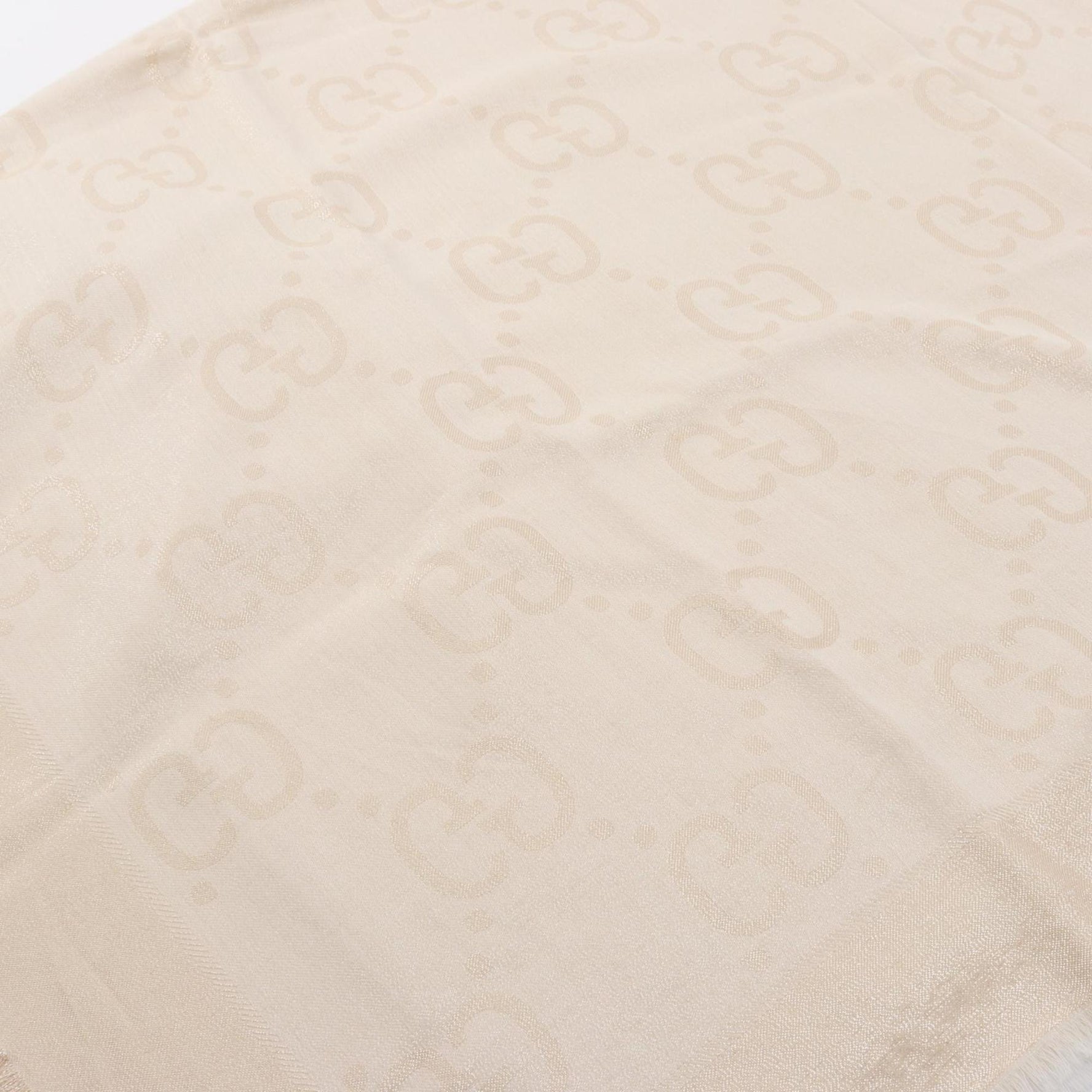 Gucci GG glitter scarf/stole, wool, silk, and rayon