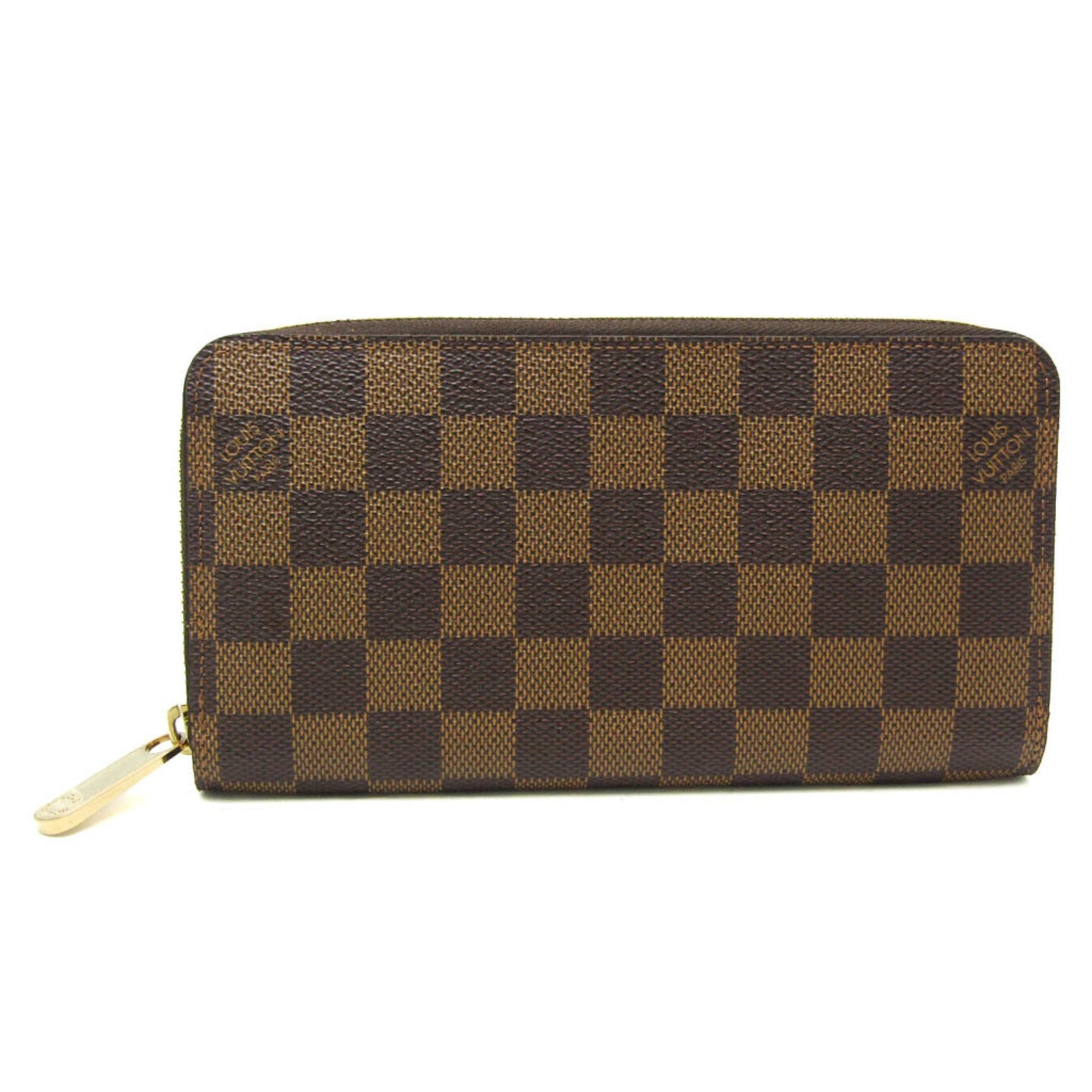Louis Vuitton Damier Zippy Wallet N60015 Men,Women Damier Canvas Long Wallet (bi-fold) Ebene