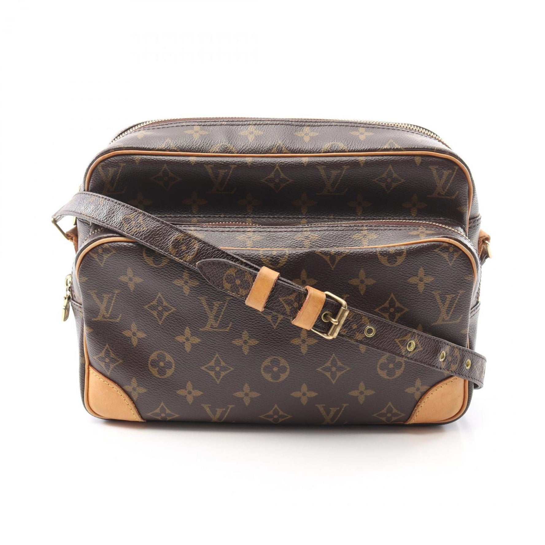 Louis Vuitton Nile Shoulder Bag, Coated Canvas and Leather, Monogram, Brown