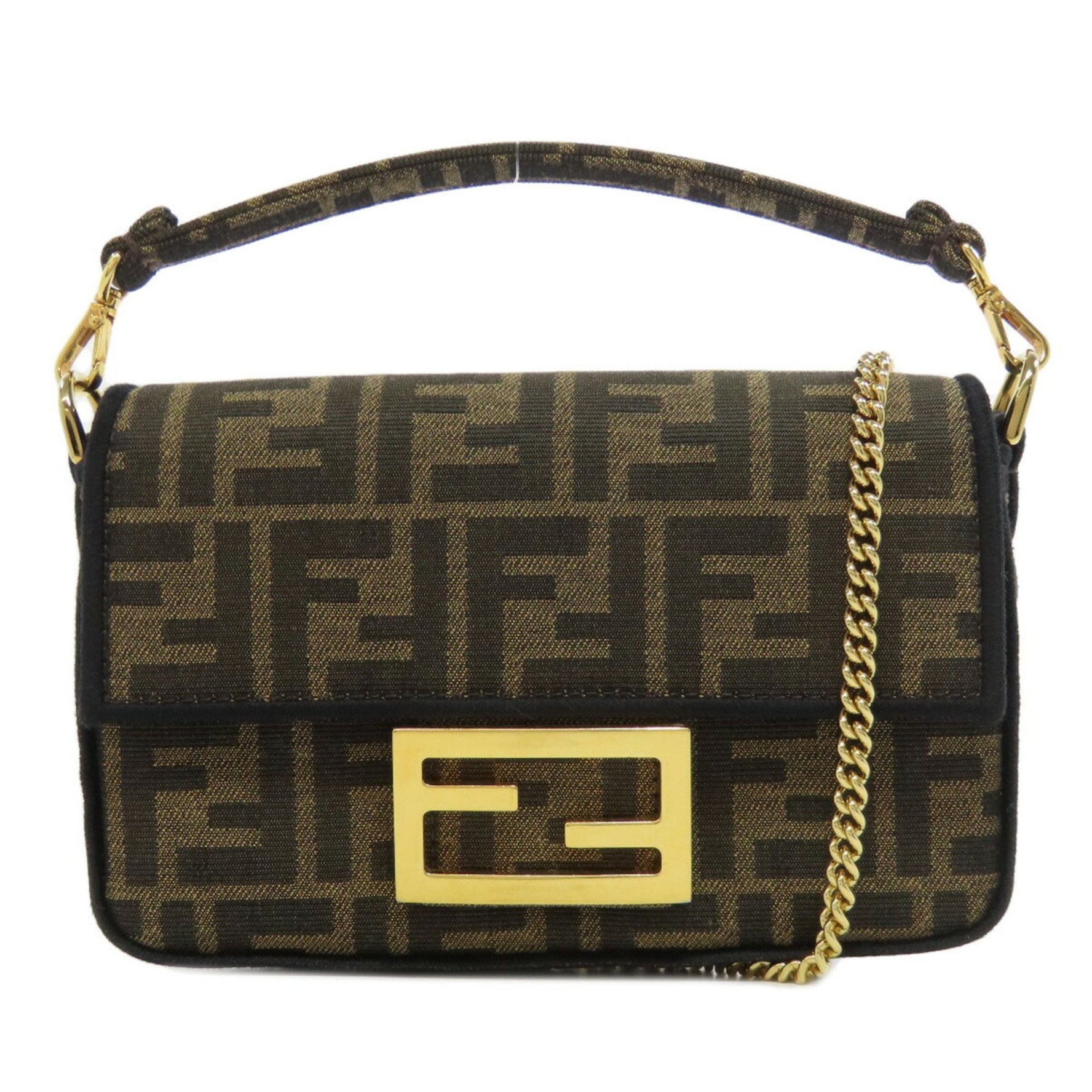 FENDI Zucca pattern shoulder bag canvas