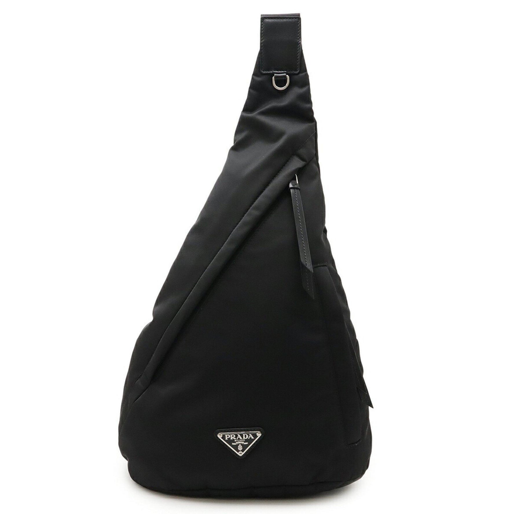 Prada Tessuto Triangle Crossbody Bag, Sling Shoulder Nero Nero, Black, Purchased at a Japanese Boutique
