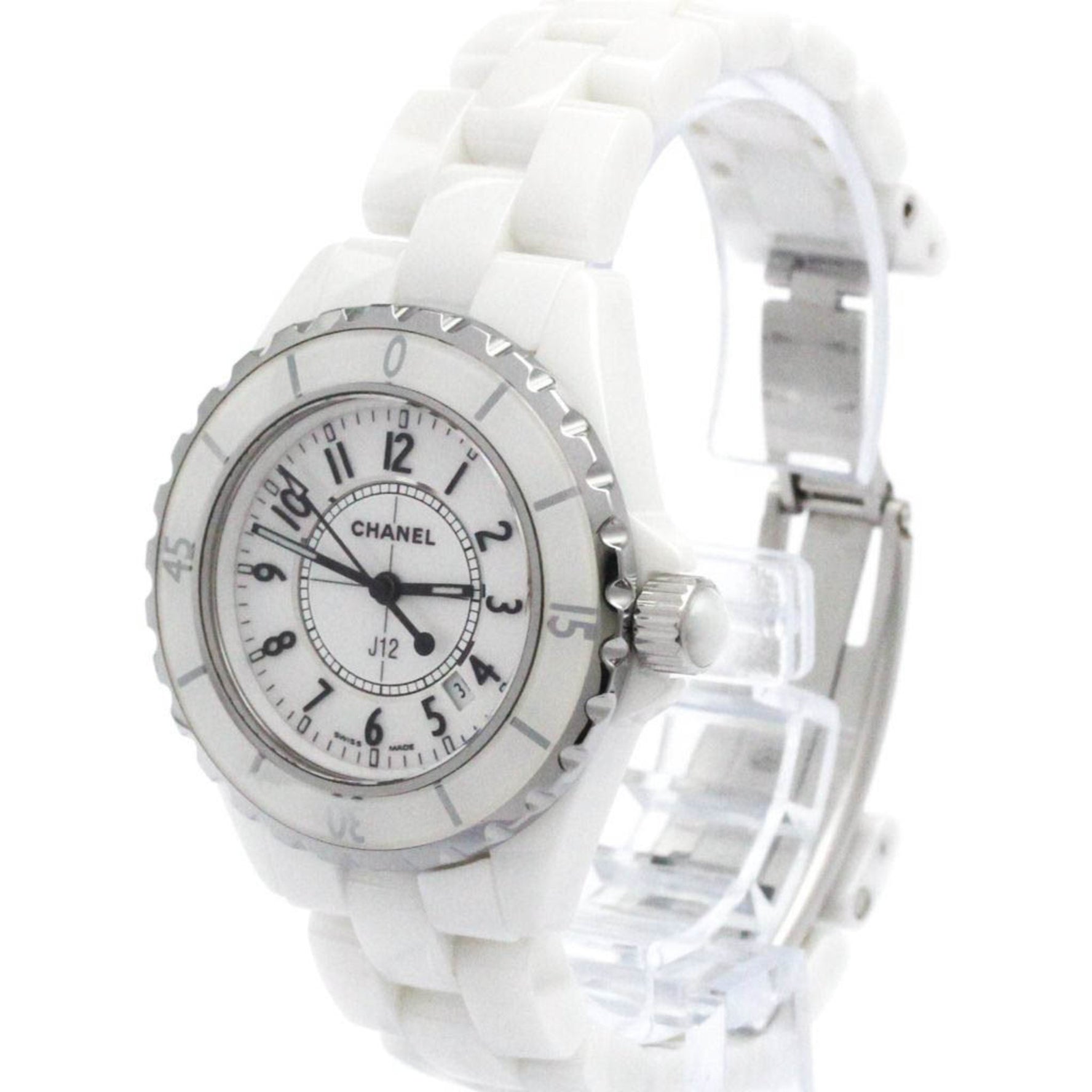 CHANEL J12 Ceramic Quartz Ladies Watch H0968 Polished