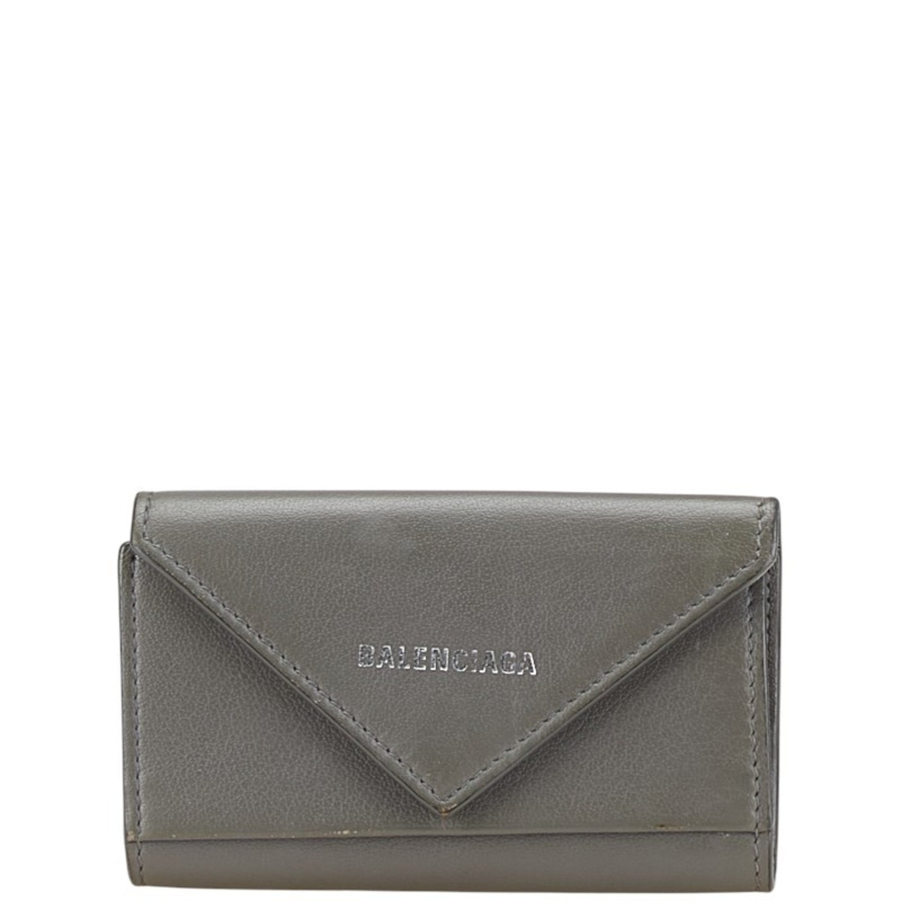 Balenciaga 6-ring key case, grey leather, women's BALENCIAGA