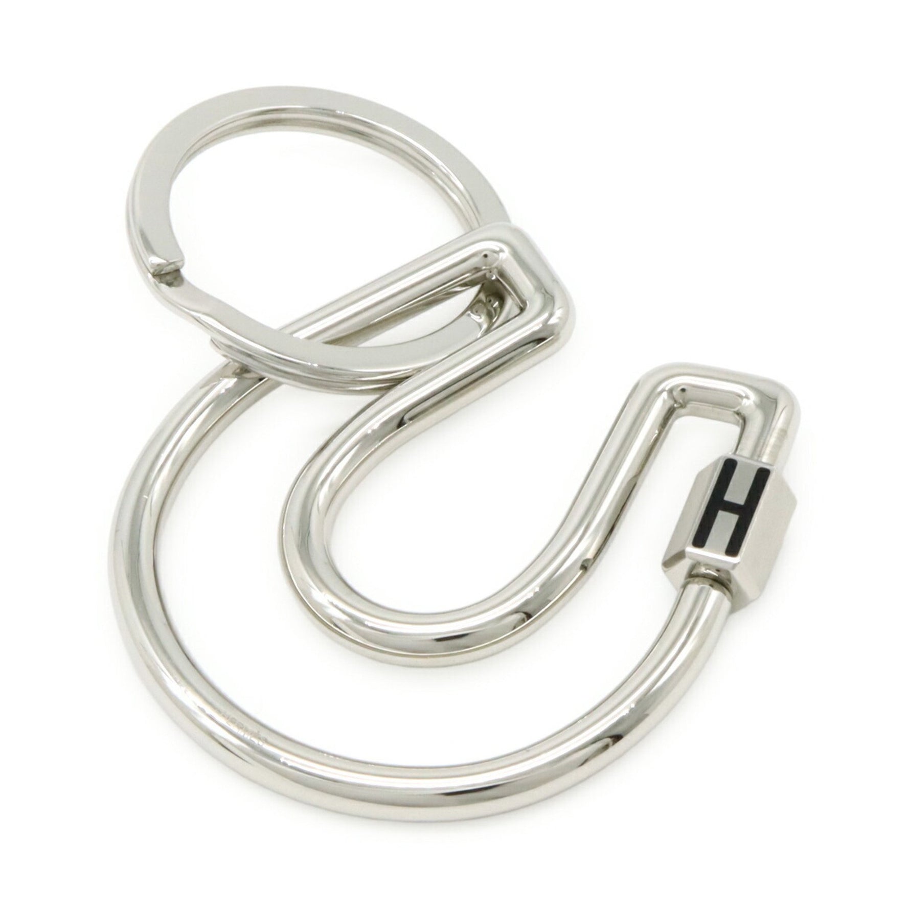 HERMES Fer à Cheval Horseshoe Keychain/Bag Charm in Stainless Steel
