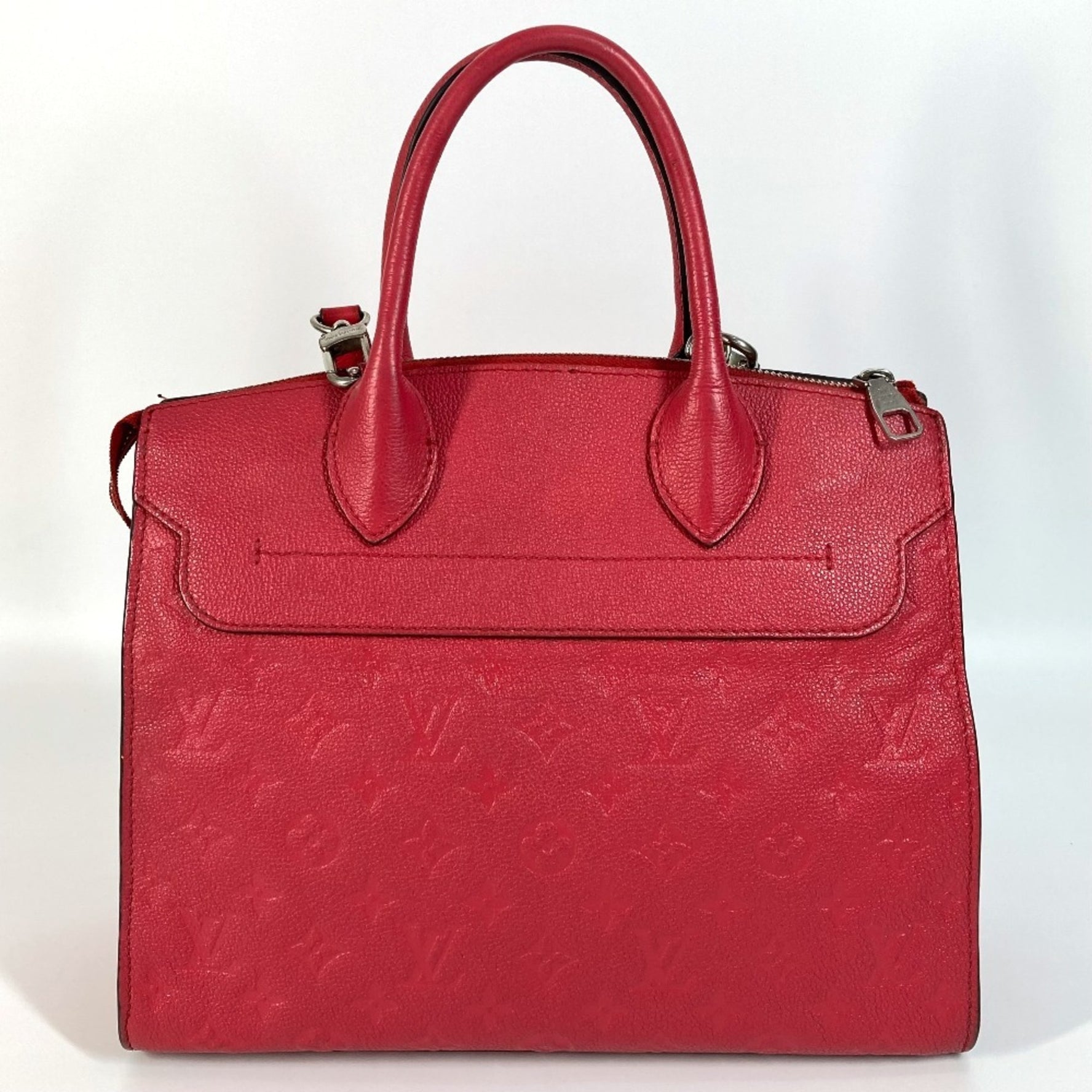 Louis Vuitton Monogram Empreinte Pont Neuf MM Bag Shoulder Crossbody Handbag Leather Blossom Red