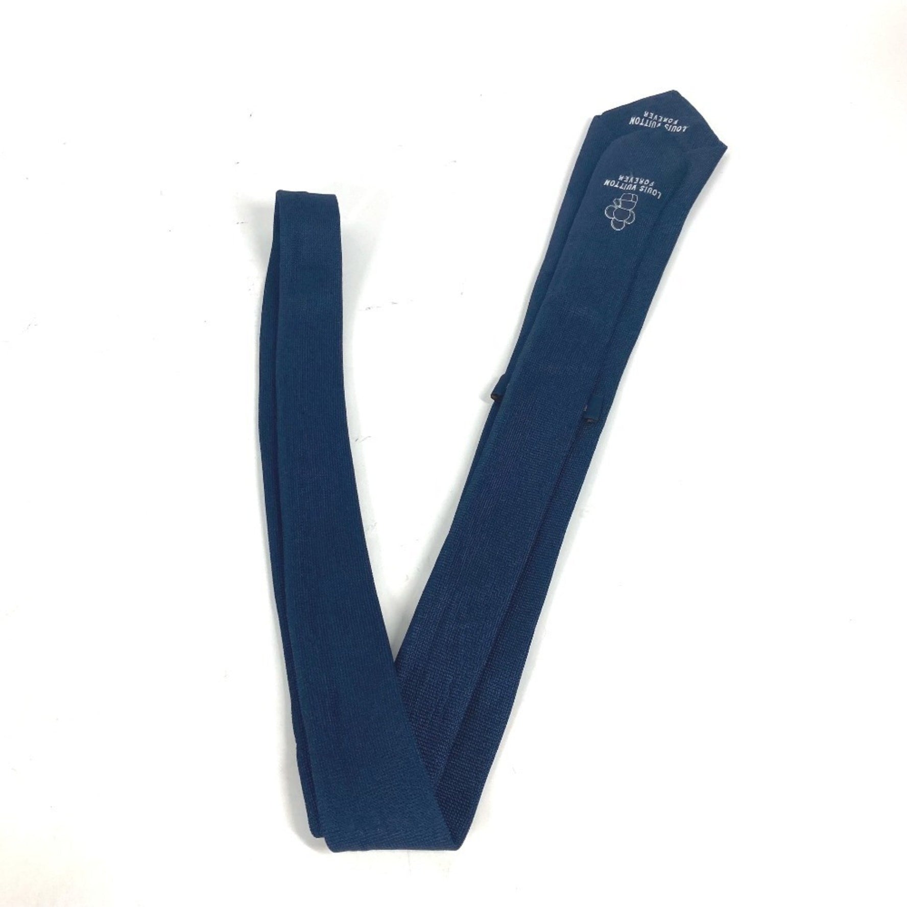 LOUIS VUITTON M77007 Cravate Vivienne Necktie Silk Men's Navy