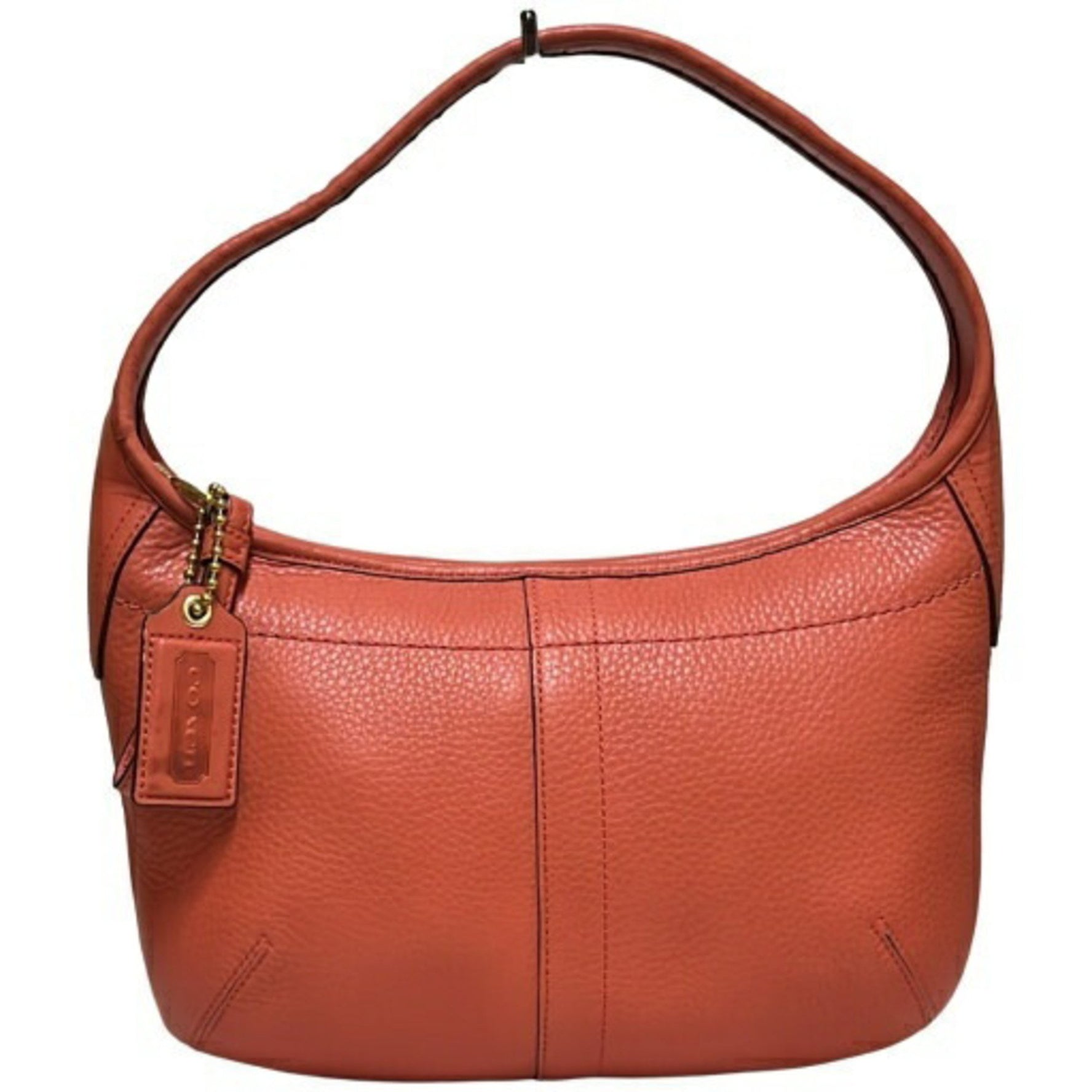 COACH Hobo Shoulder Bag, All Leather, Salmon Pink, Mikunigaoka Store