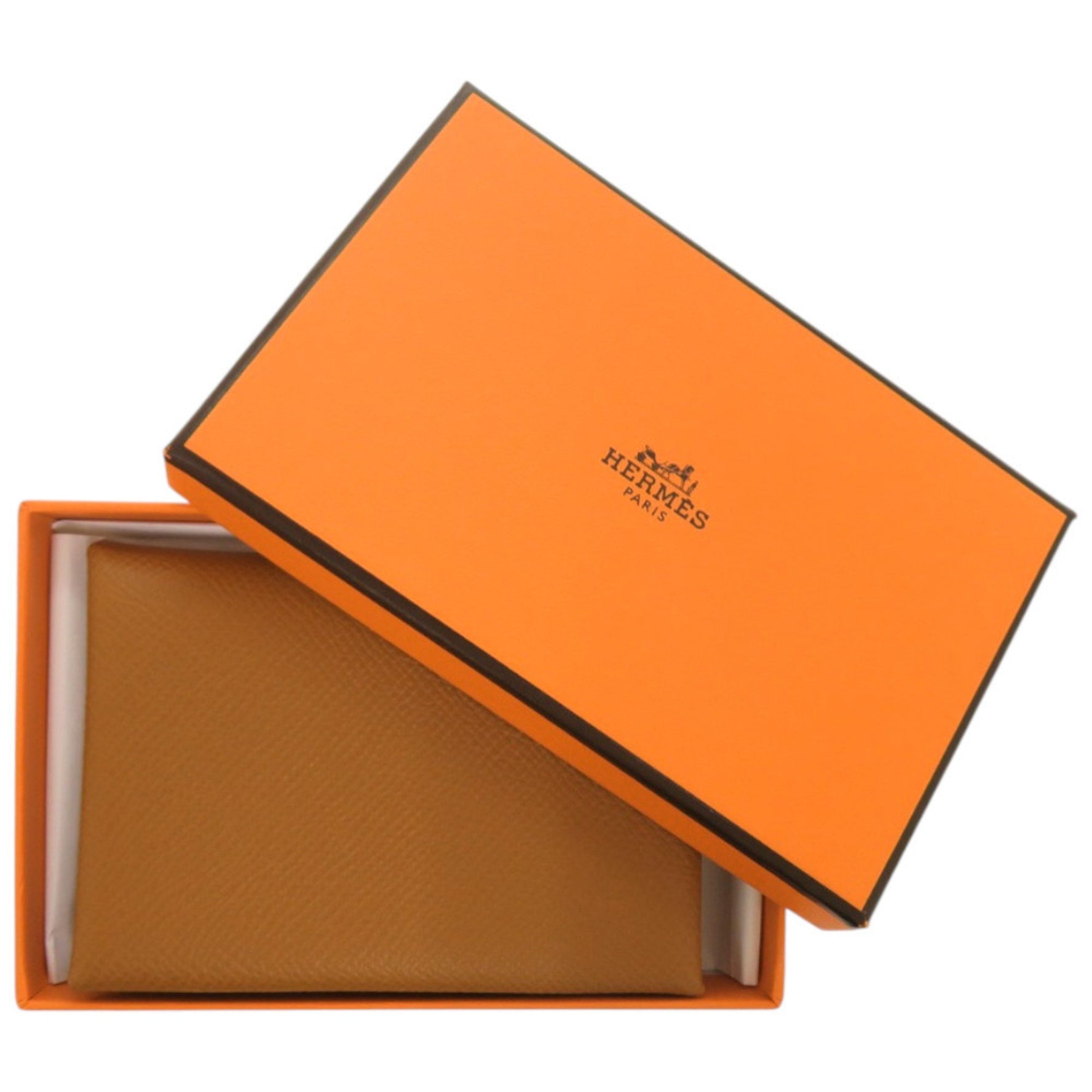 Unused Hermès Calvi Duo Epsom Gold Coin Case Wallet 0582 HERMES