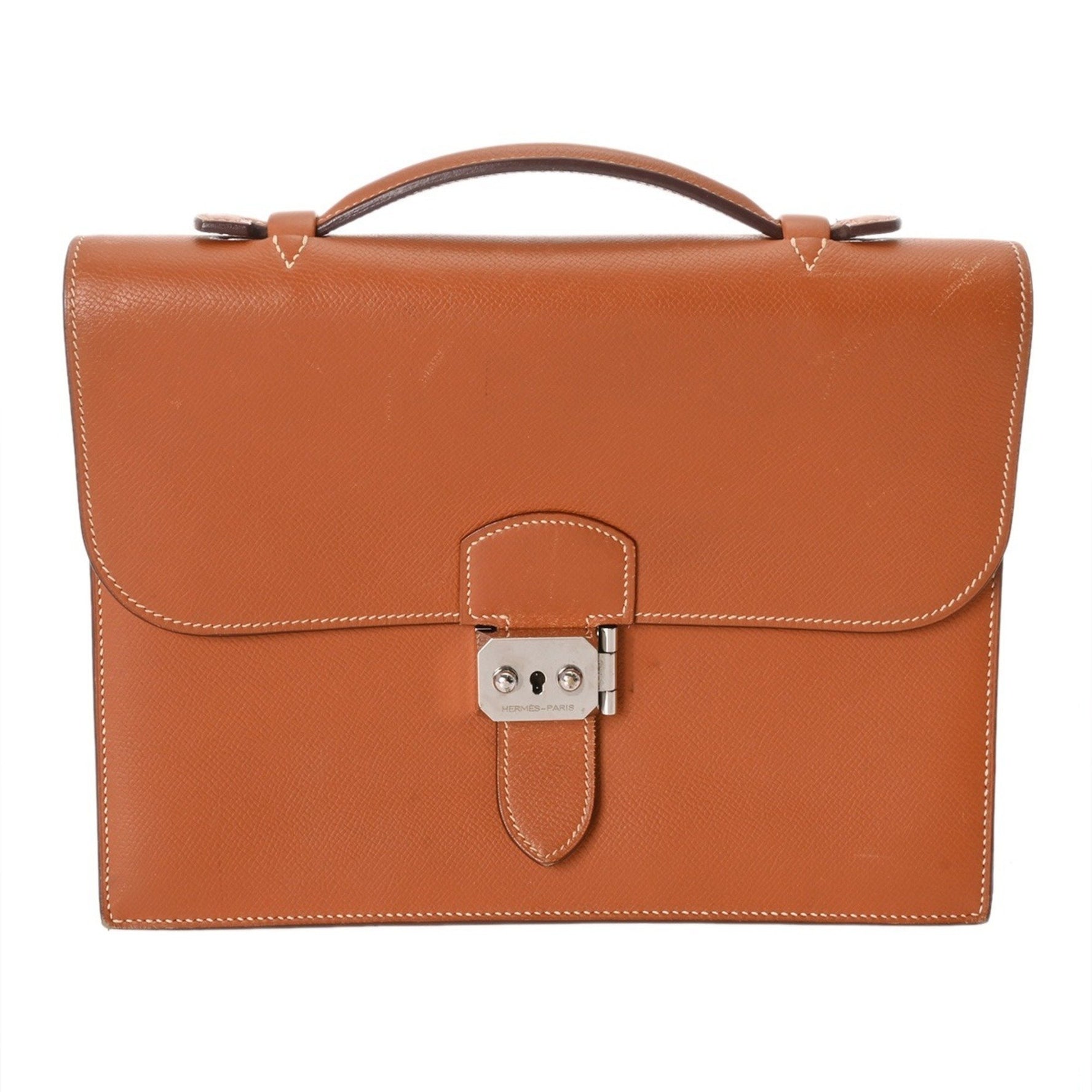HERMES Sac à Depeche 27 Handbag, □I Stamp (circa 2005), Epsom Leather Business Bag, B-Rank, Pre-Owned, Ginzo
