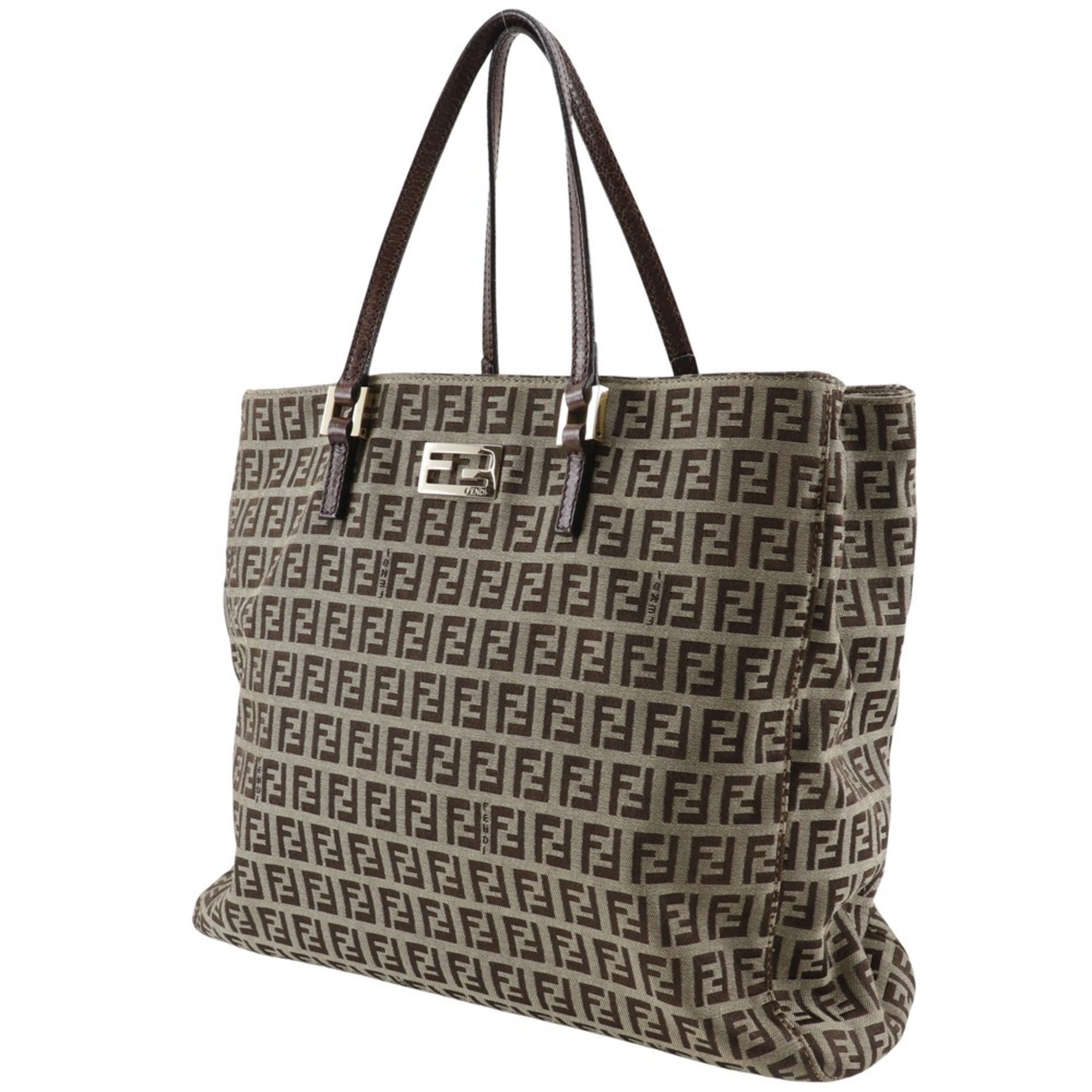 FENDI Zucchino Handbag Nylon Canvas