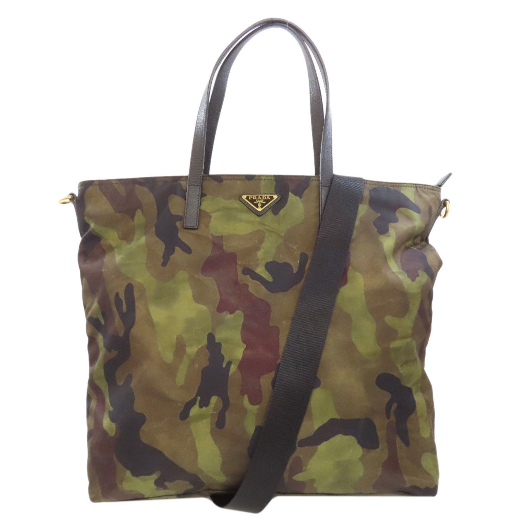 Prada camouflage tote bag, nylon material