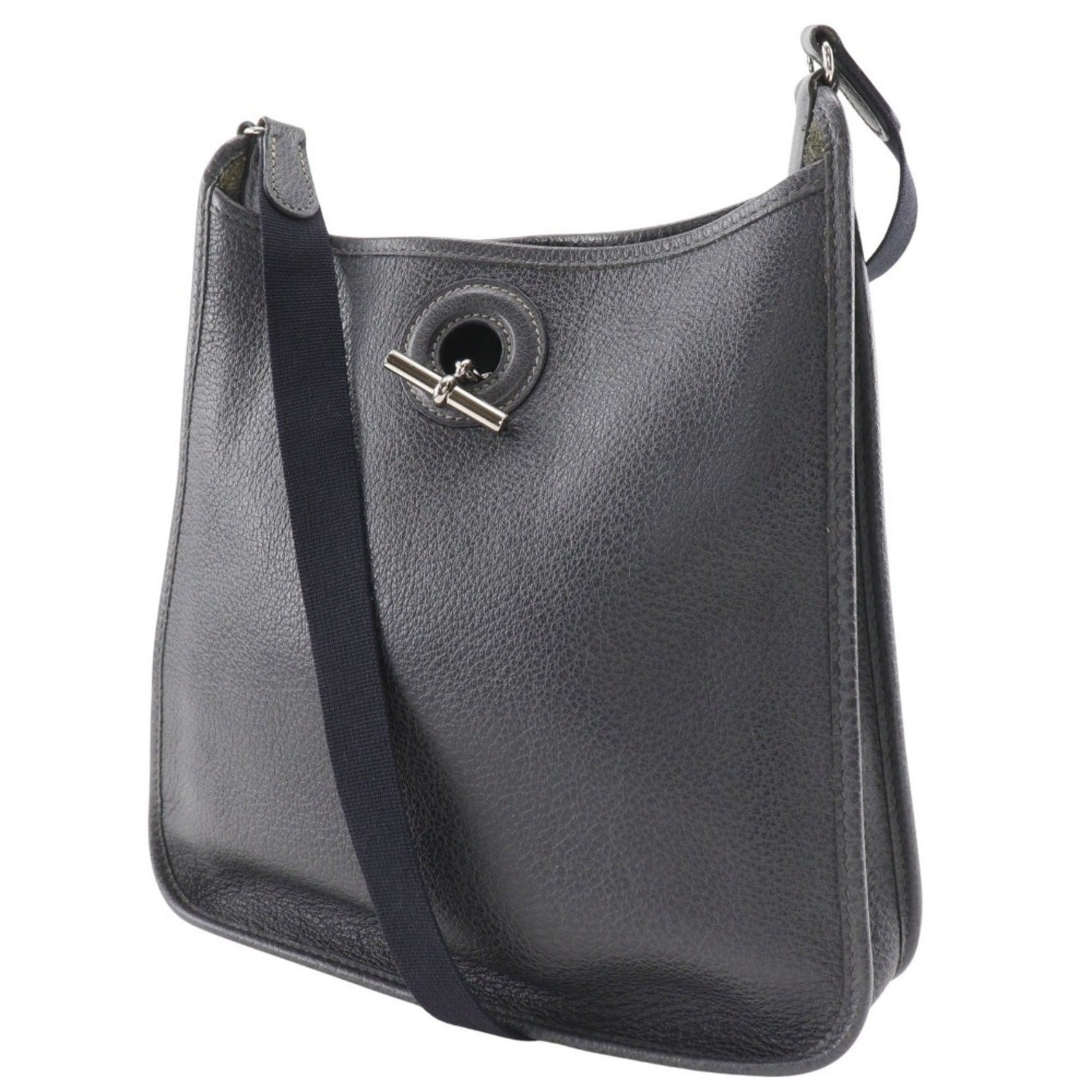 Hermes Vespa 28 Shoulder Bag Leather 1999 Gray □C