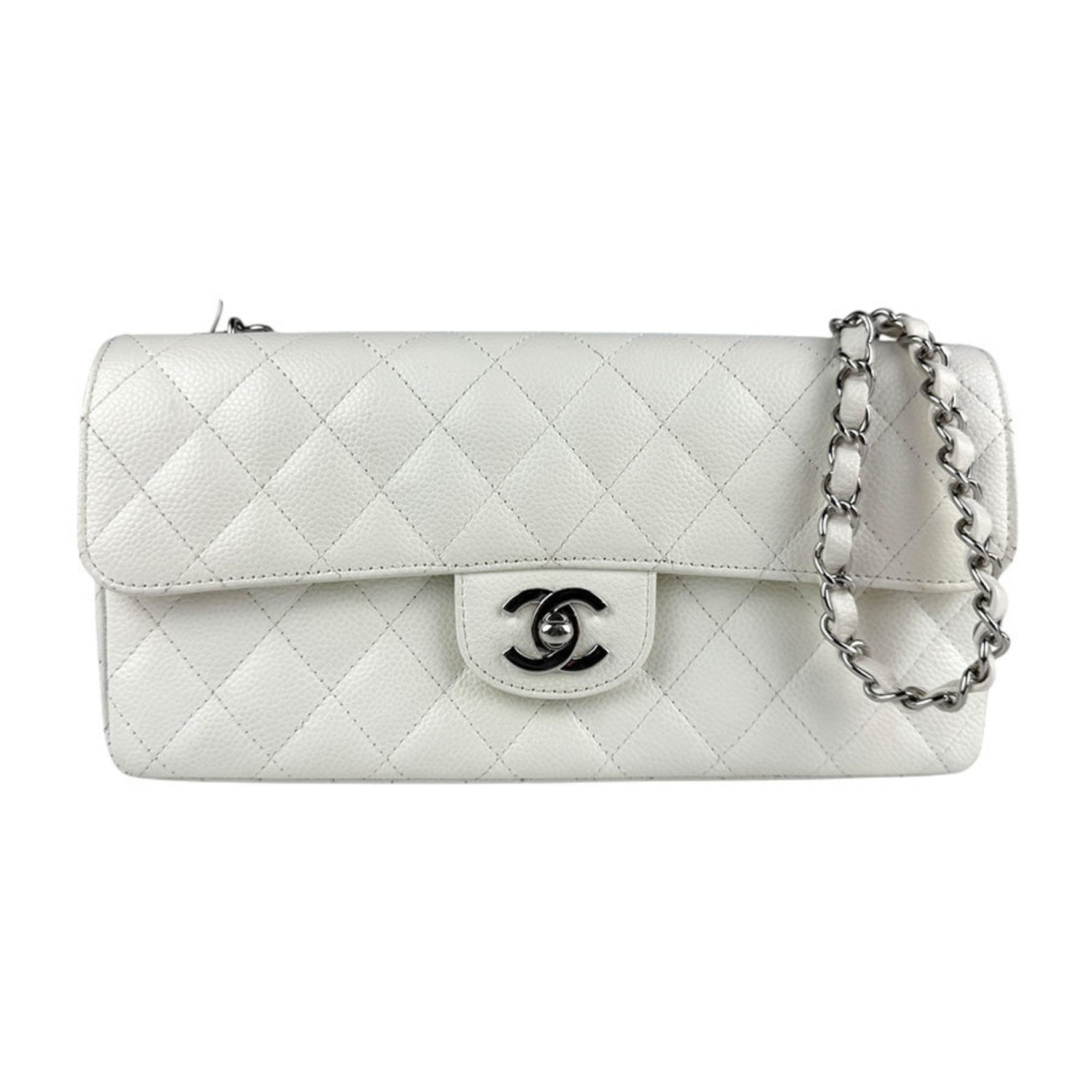 CHANEL Shoulder Bag in Caviar Leather, and Silver
