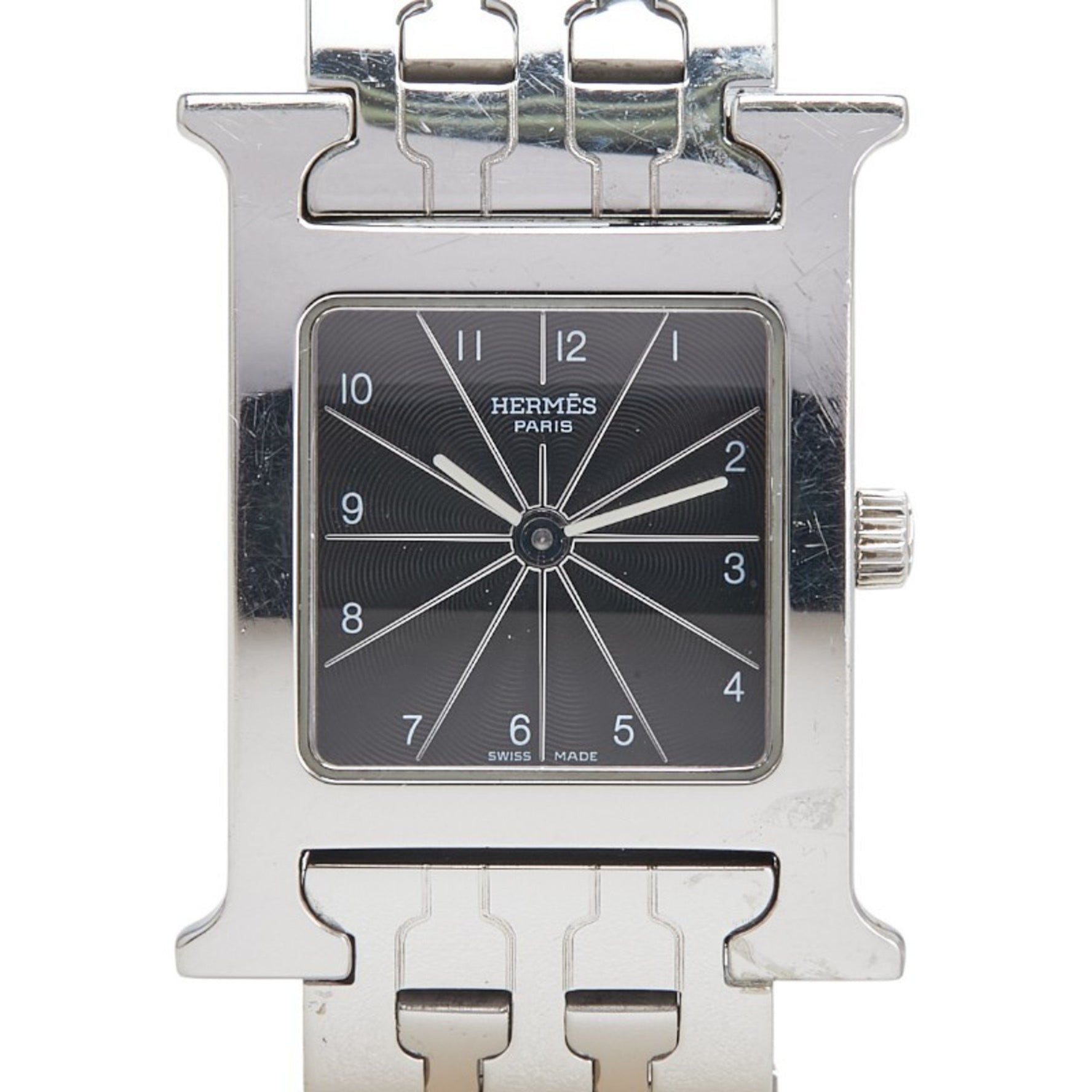 Hermès H Watch Quartz with Dial and Stainless Steel