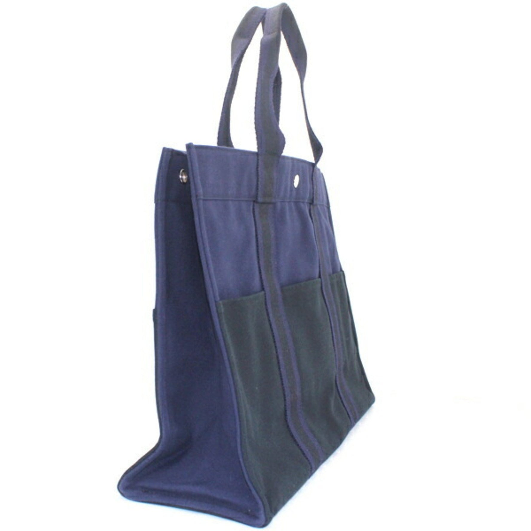 Hermès Foule Tote GM Shoulder Bag in Black and Navy, Men's HERMES