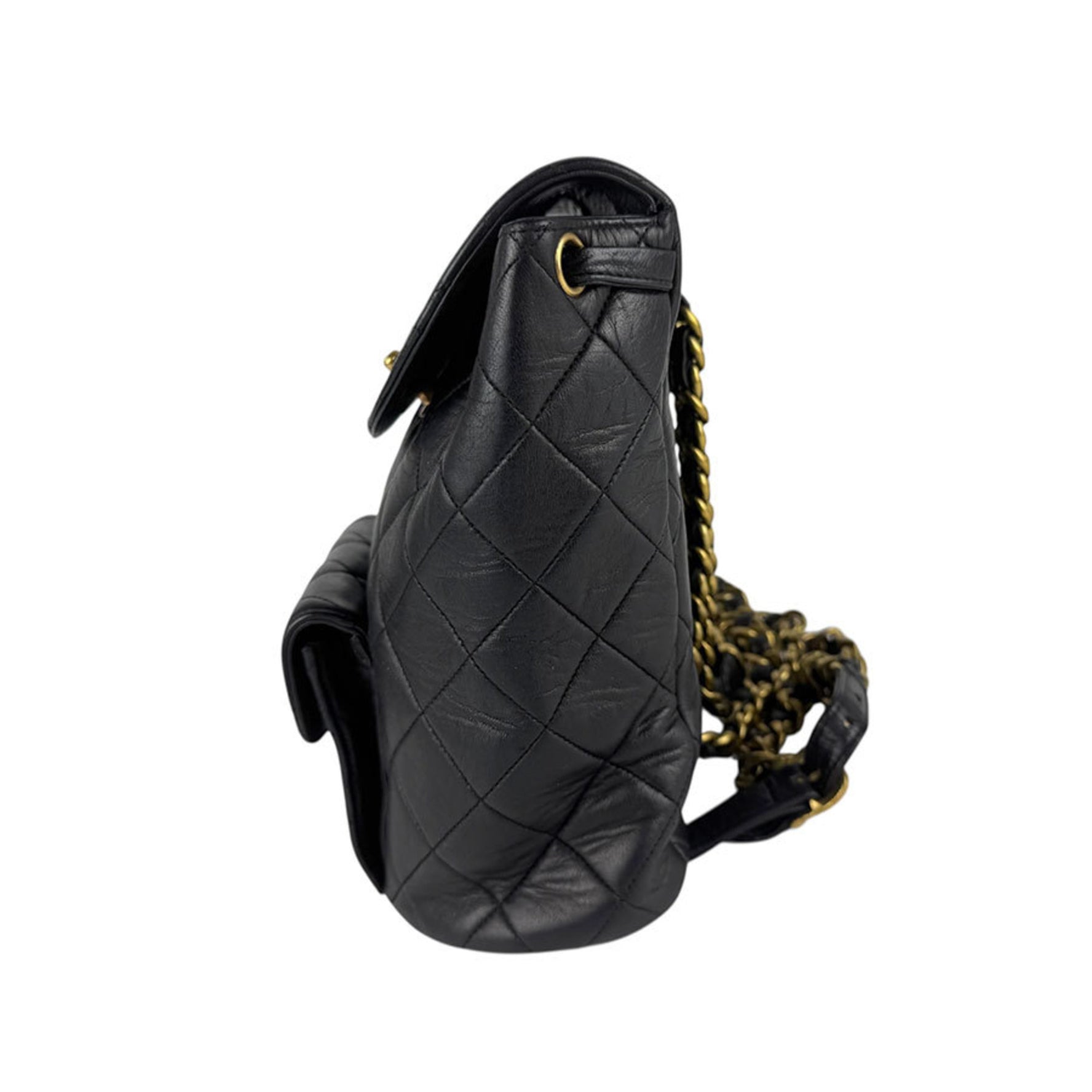 CHANEL Matelasse Backpack in Leather, Metal, and Gold