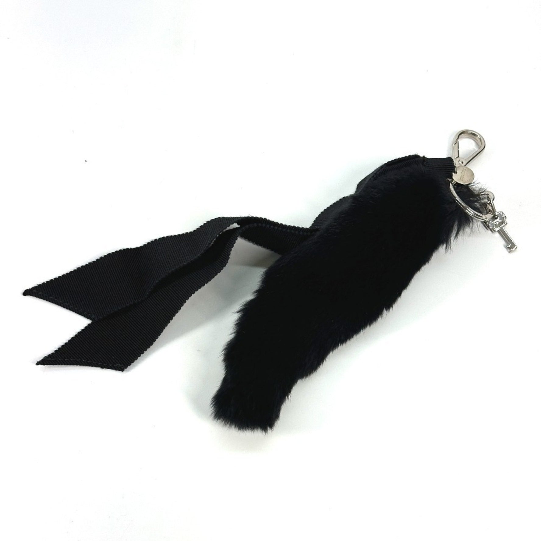 Miu Miu MIU Miu Tail Key Bag Charm Holder Fur