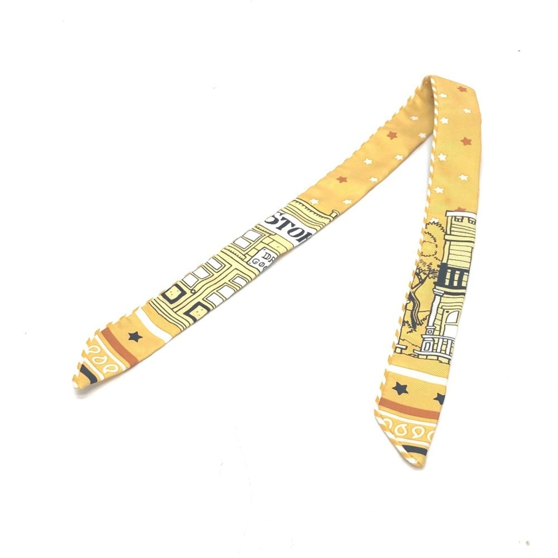 HERMES Twilly Doll Candy Paris Station Scarf/Muffler Silk Like New