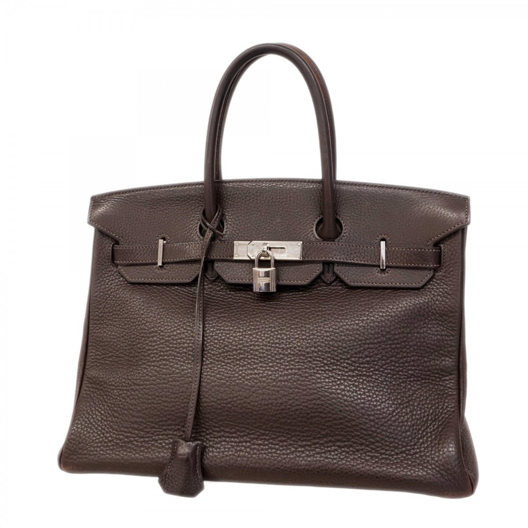 Hermes Hermès Birkin 35 Verso Handbag in Taurillon Clemence Leather with Cyclamen and Macassar Leather, H Stamp, Women's