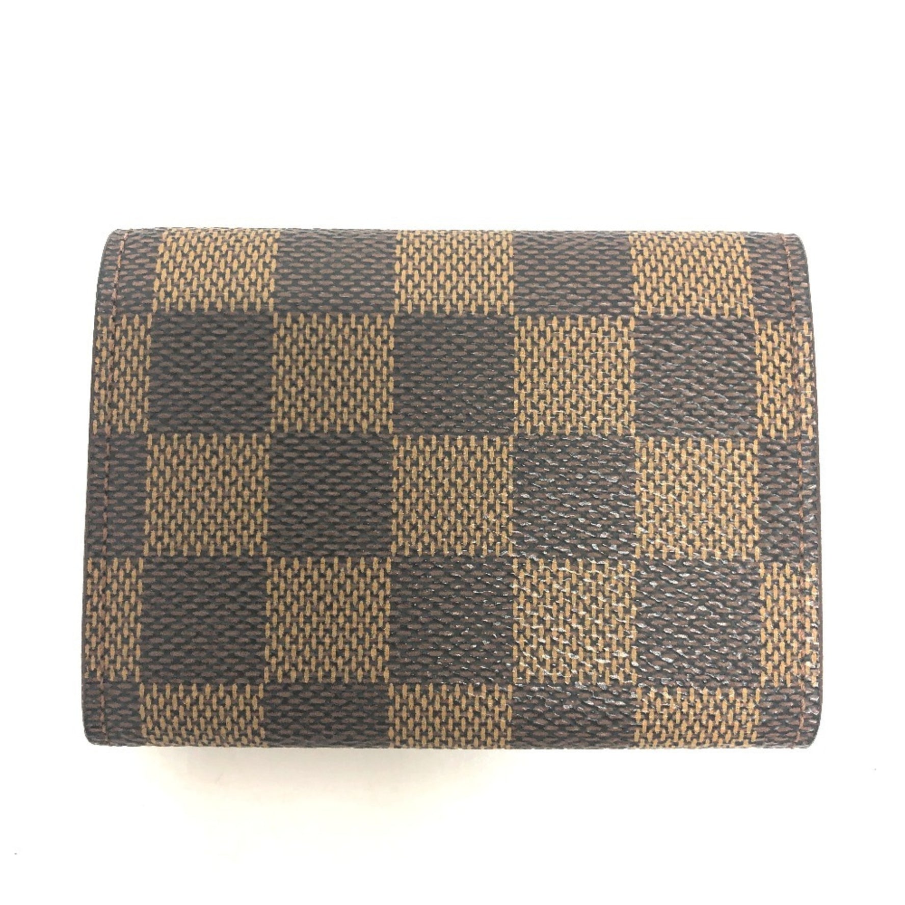 Louis Vuitton Porto Monnaie Plat Coin Purse Wallet Mini Accessories Wallets & Cases Damier Canvas Ebene