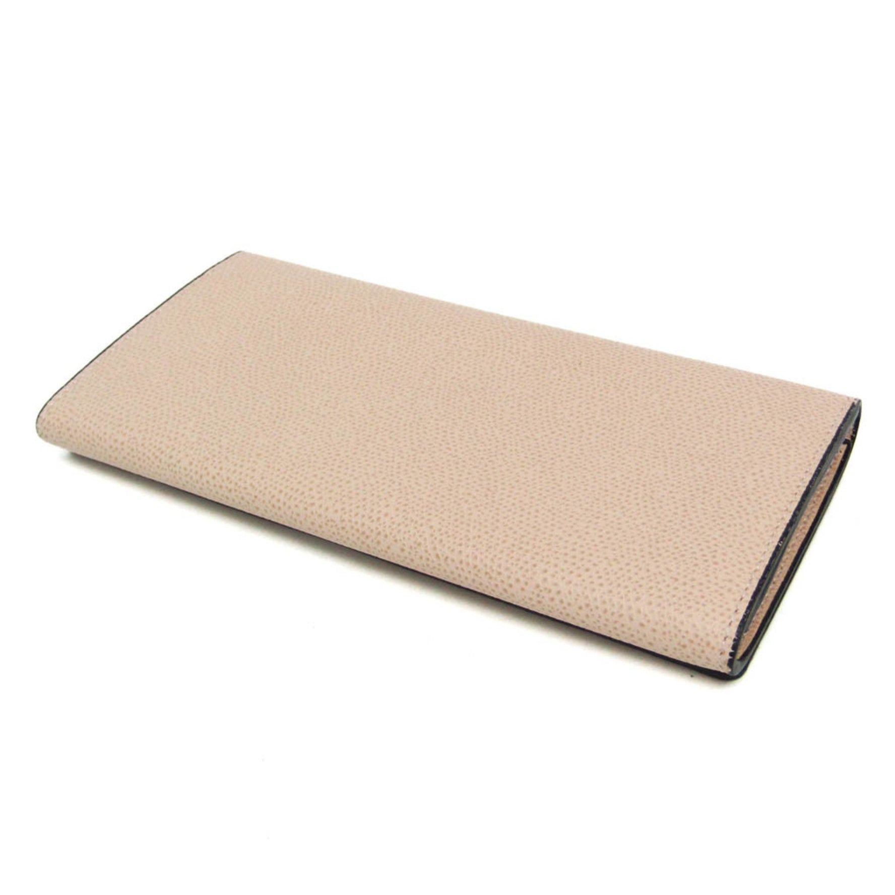 Valextra Leather Long Wallet (bi-fold) Light Pink