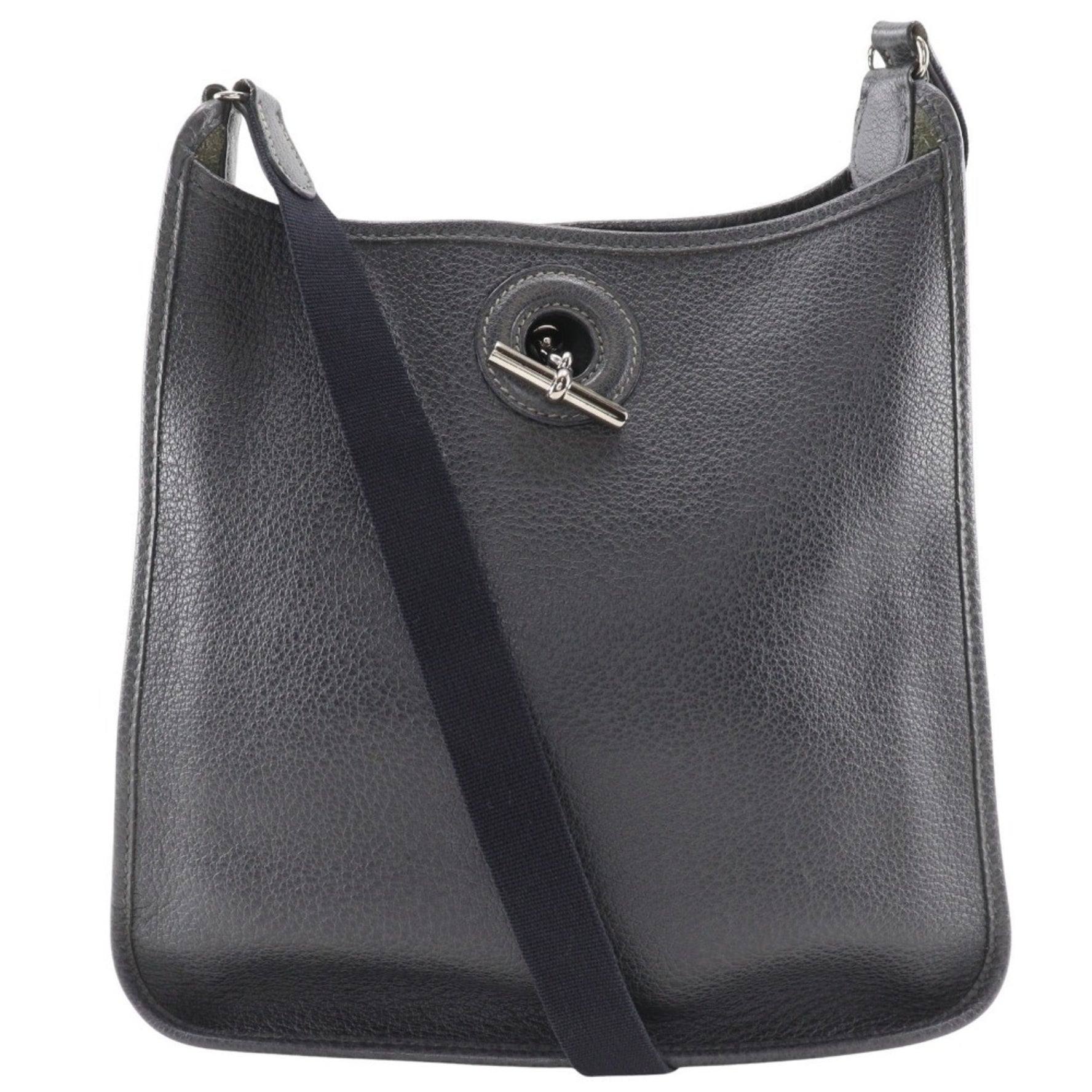 Hermes Vespa 28 Shoulder Bag Leather 1999 Gray □C